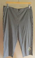 Y2K Gingham Capris with Embroidery | 34-36"