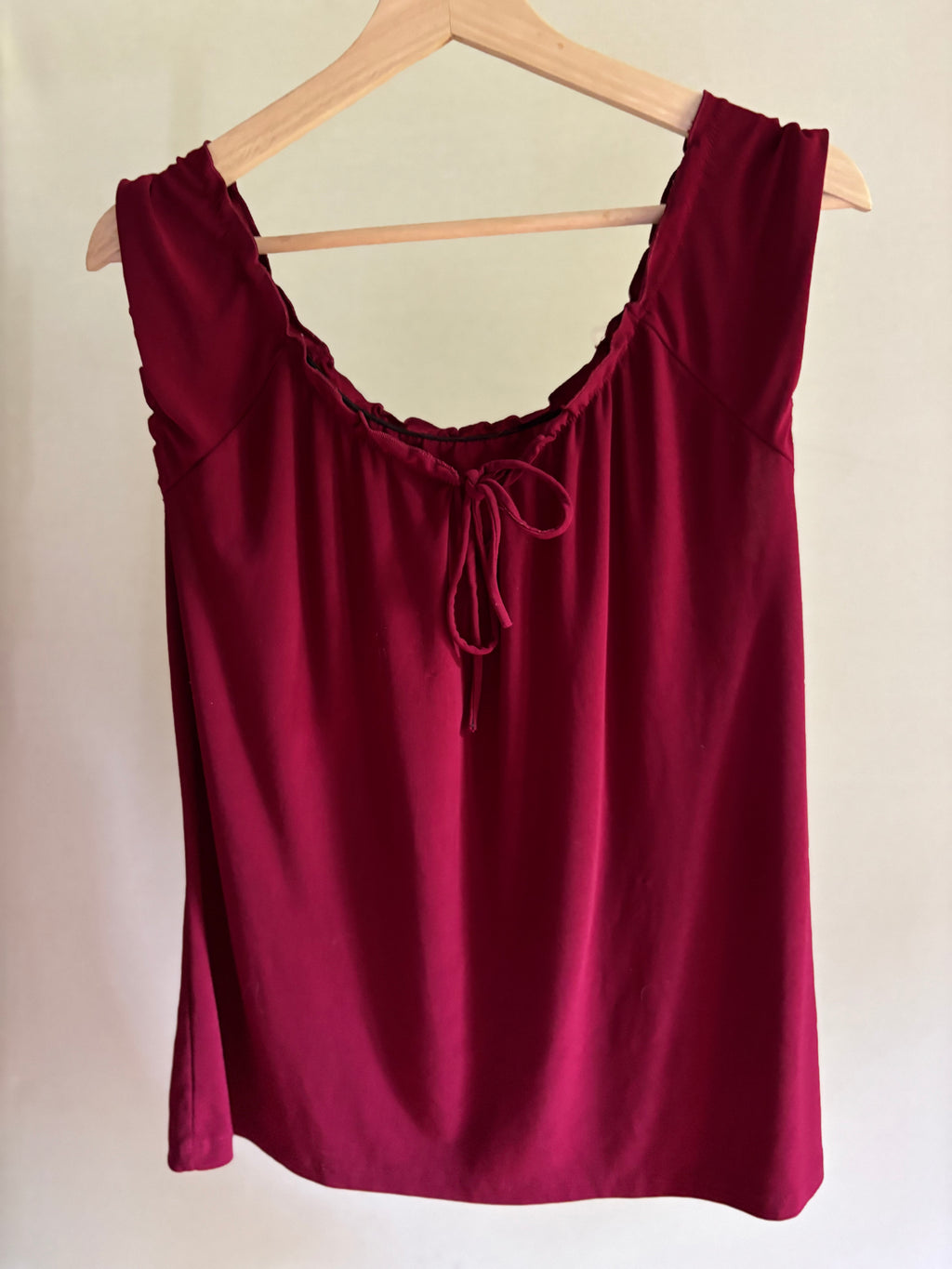 Vintage Burgundy Top with Bow