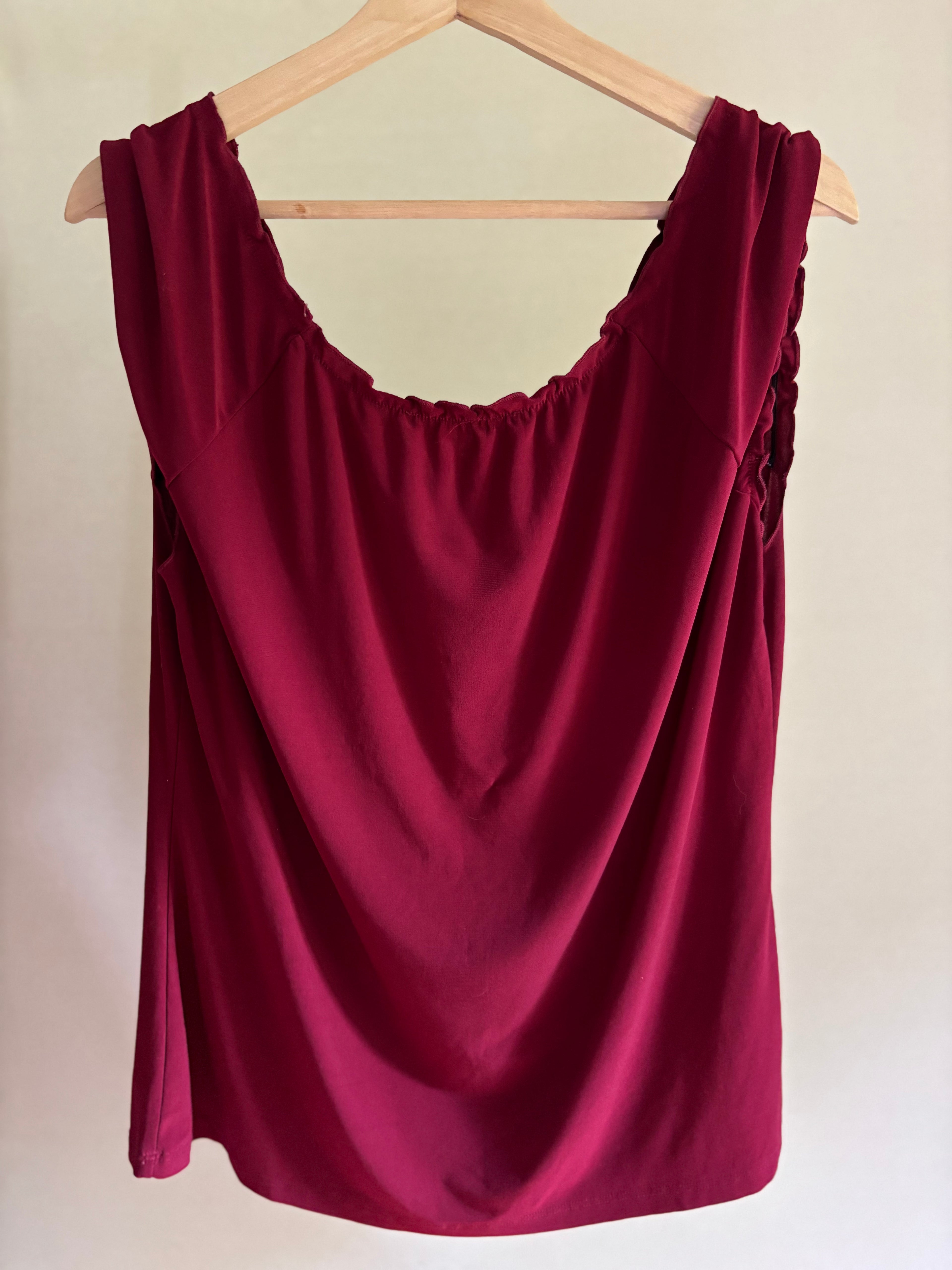 Vintage Burgundy Top with Bow