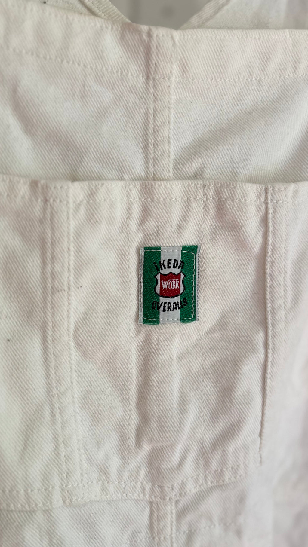 1980s White Ikeda Work Overalls | size 40"