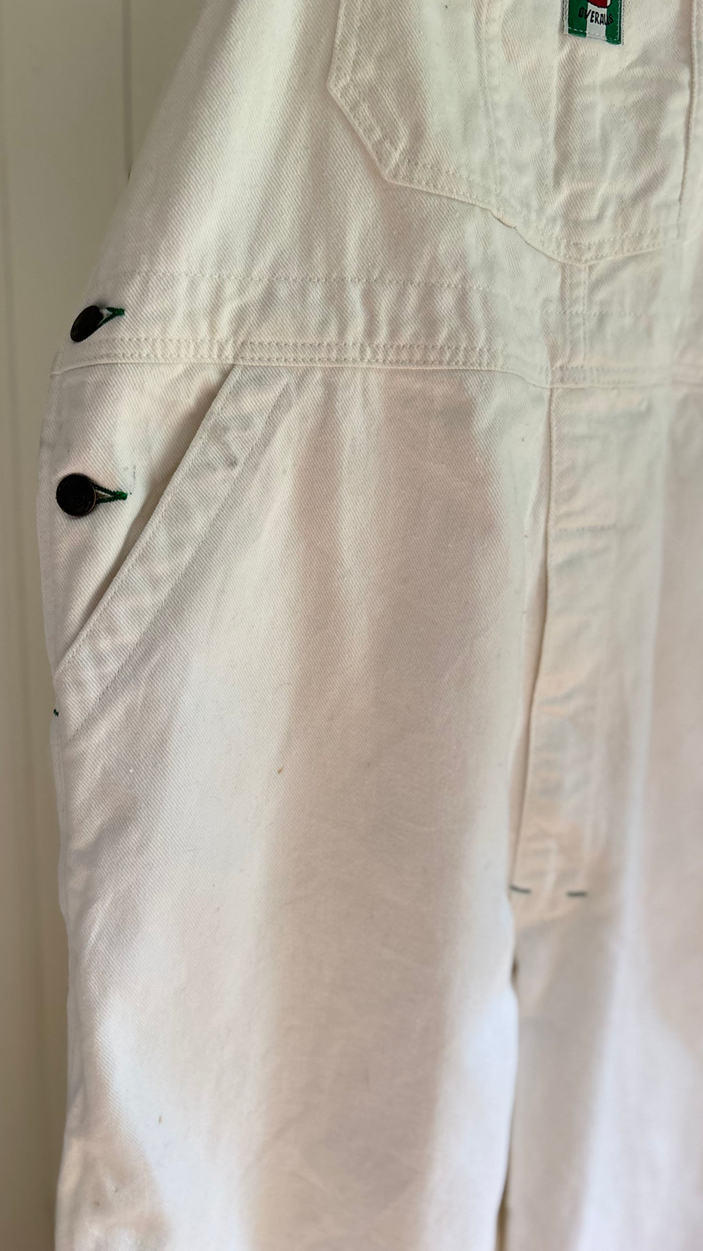 1980s White Ikeda Work Overalls | size 40"