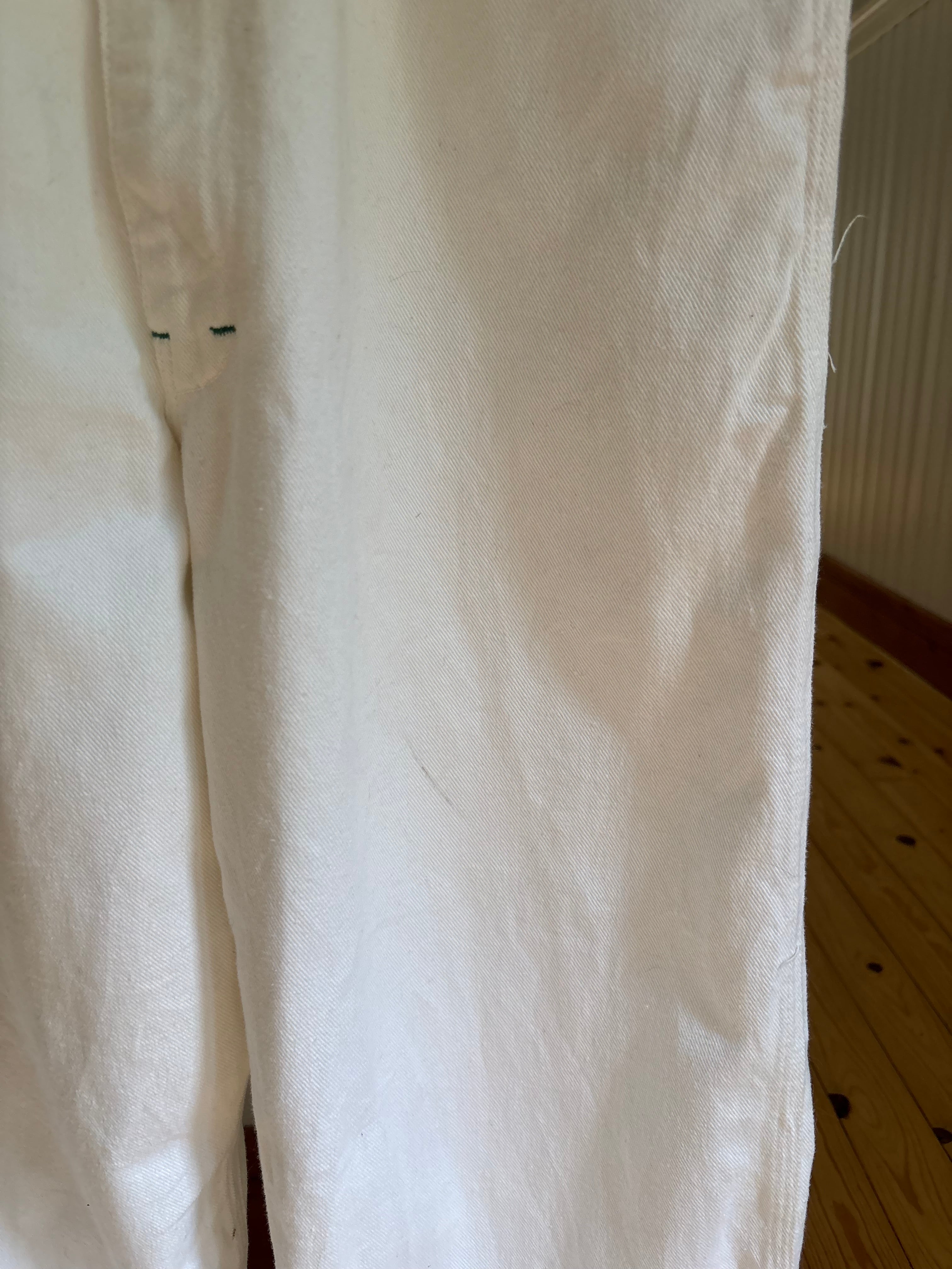 1980s White Ikeda Work Overalls | size 40"