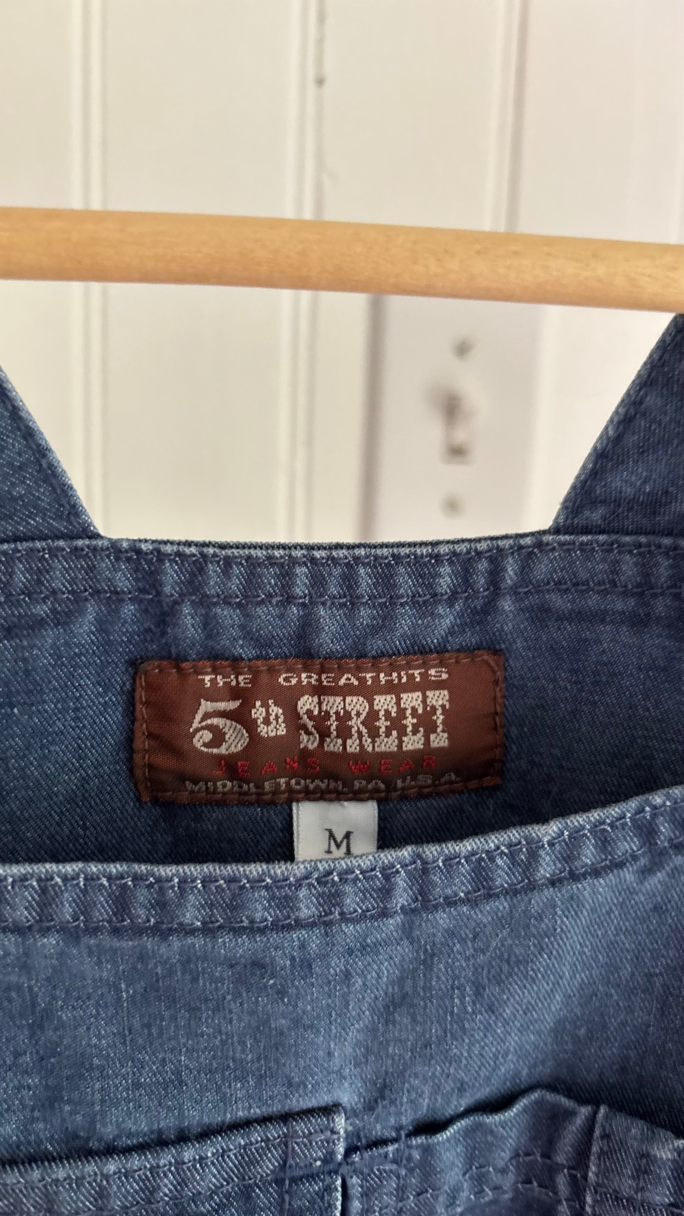 1990s Denim Overall Maxi Dress