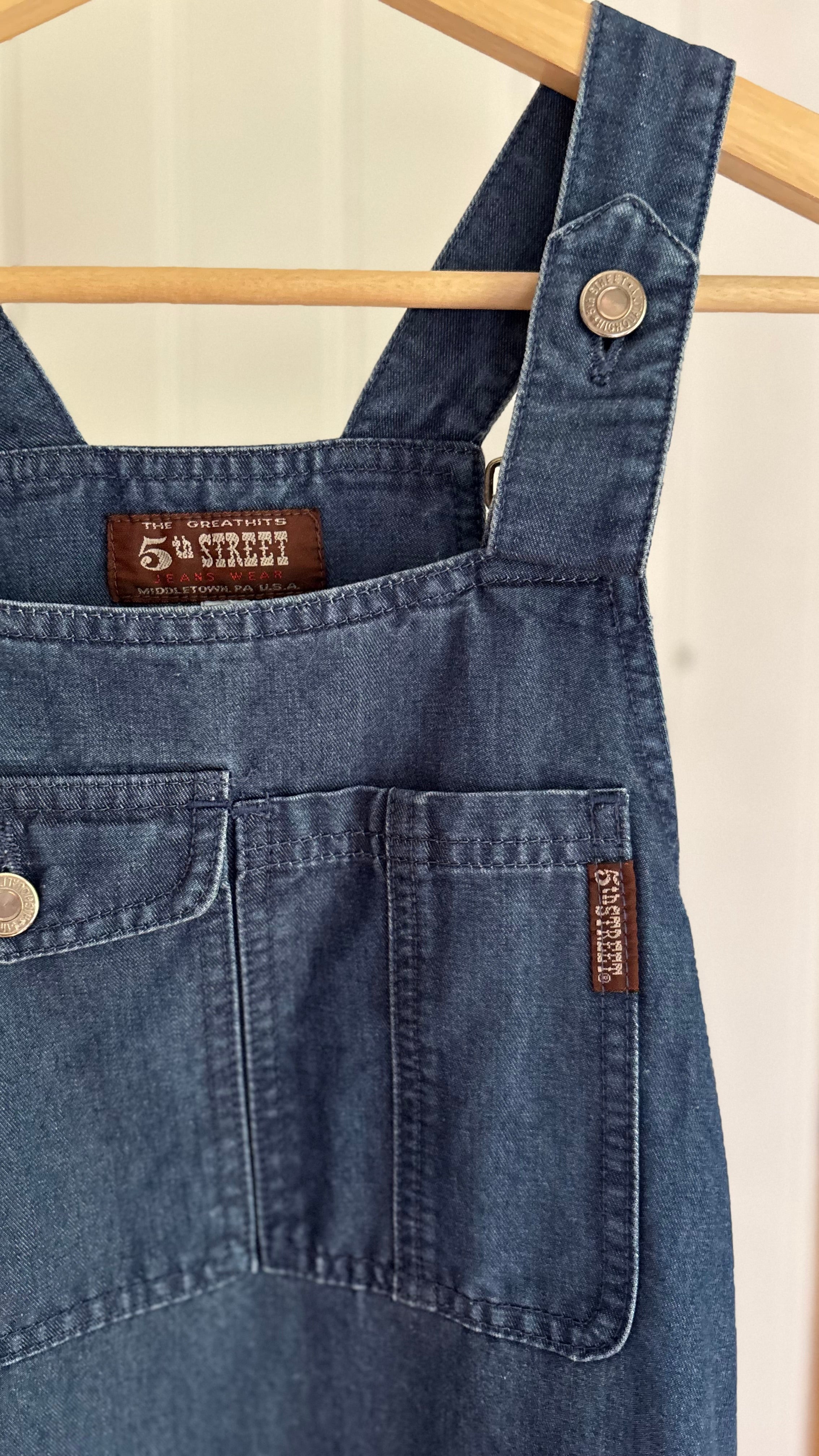 1990s Denim Overall Maxi Dress