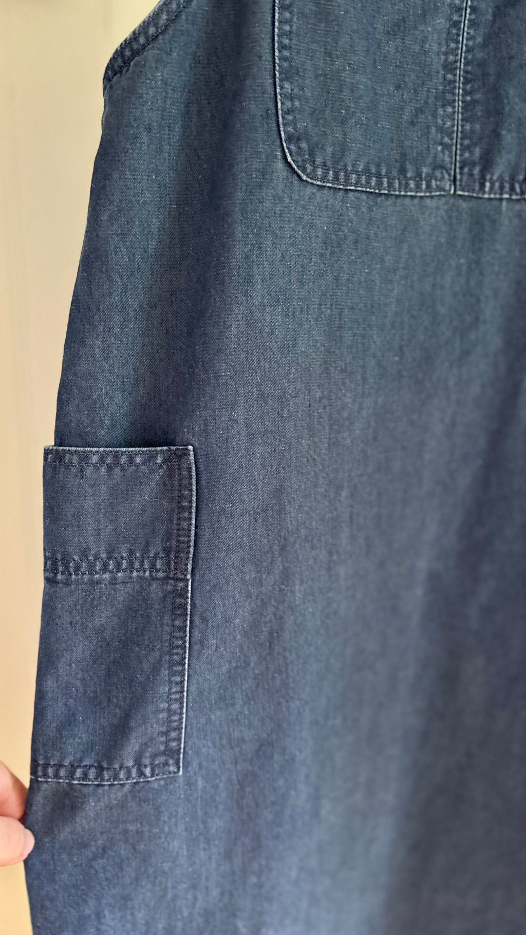 1990s Denim Overall Maxi Dress