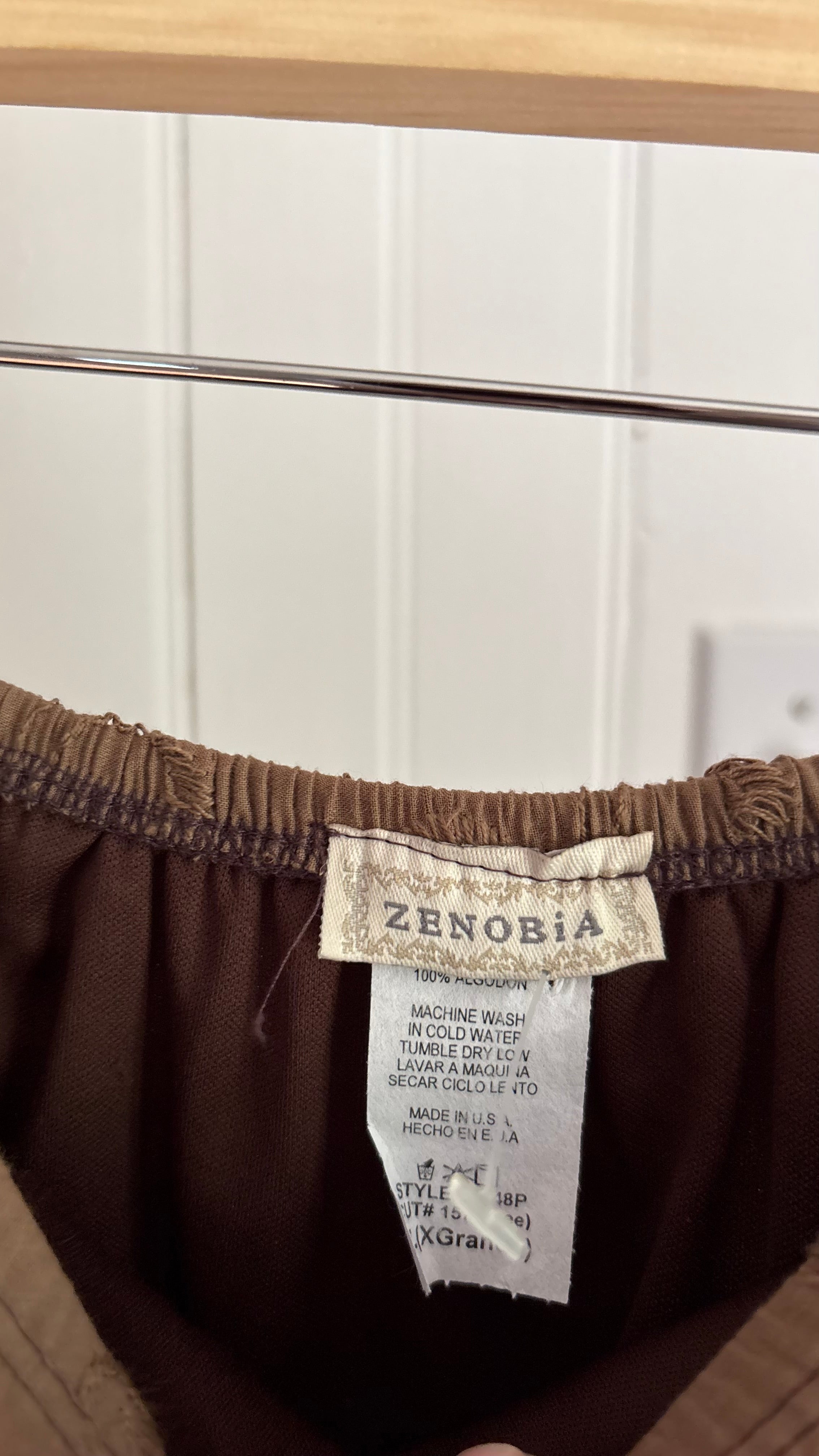 Y2K Embroidered Floral Brown Maxi Skirt