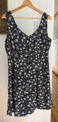1990s Flowy Romper with Tie-Back | Vintage Floral Romper