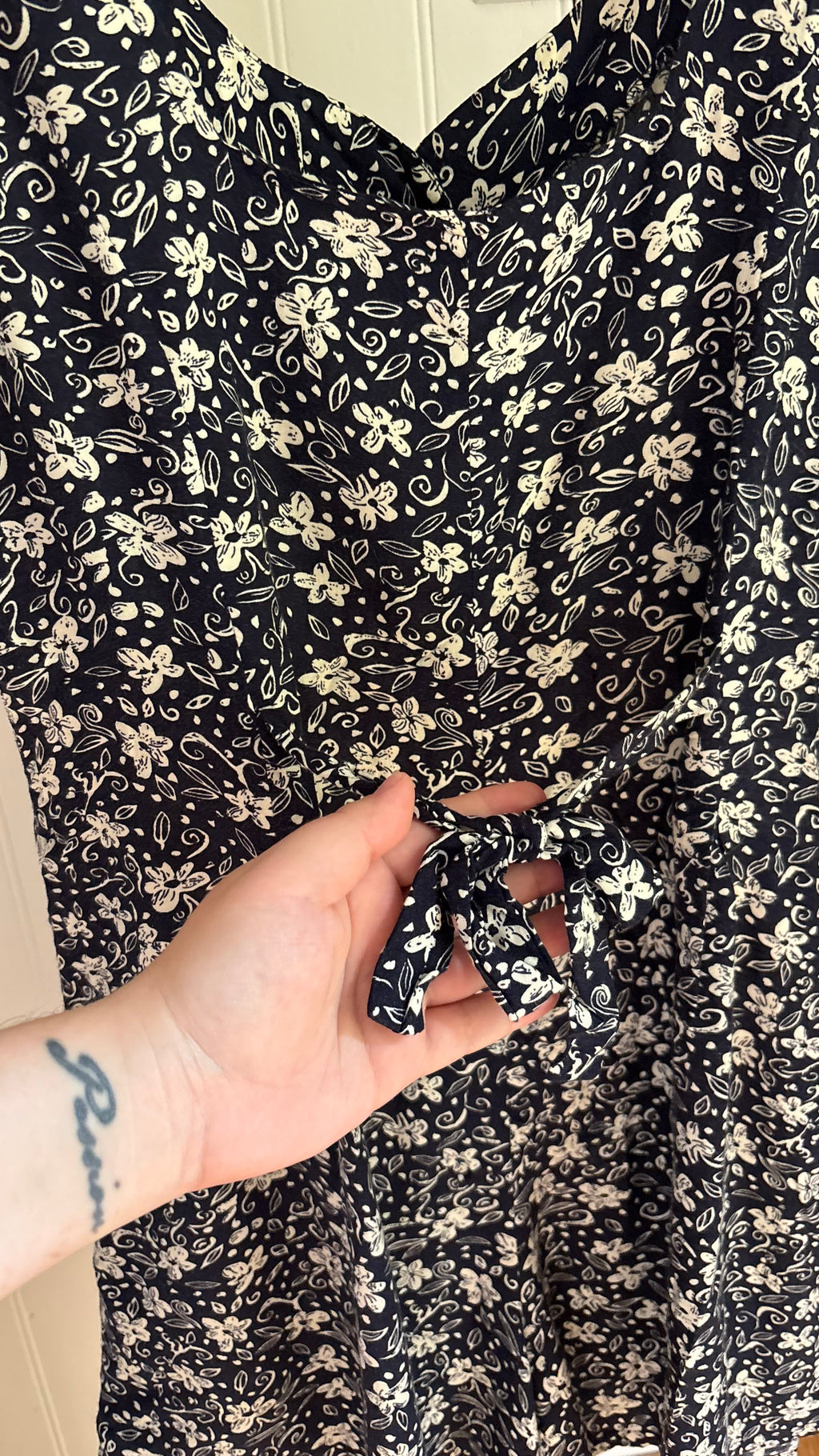 1990s Flowy Romper with Tie-Back | Vintage Floral Romper