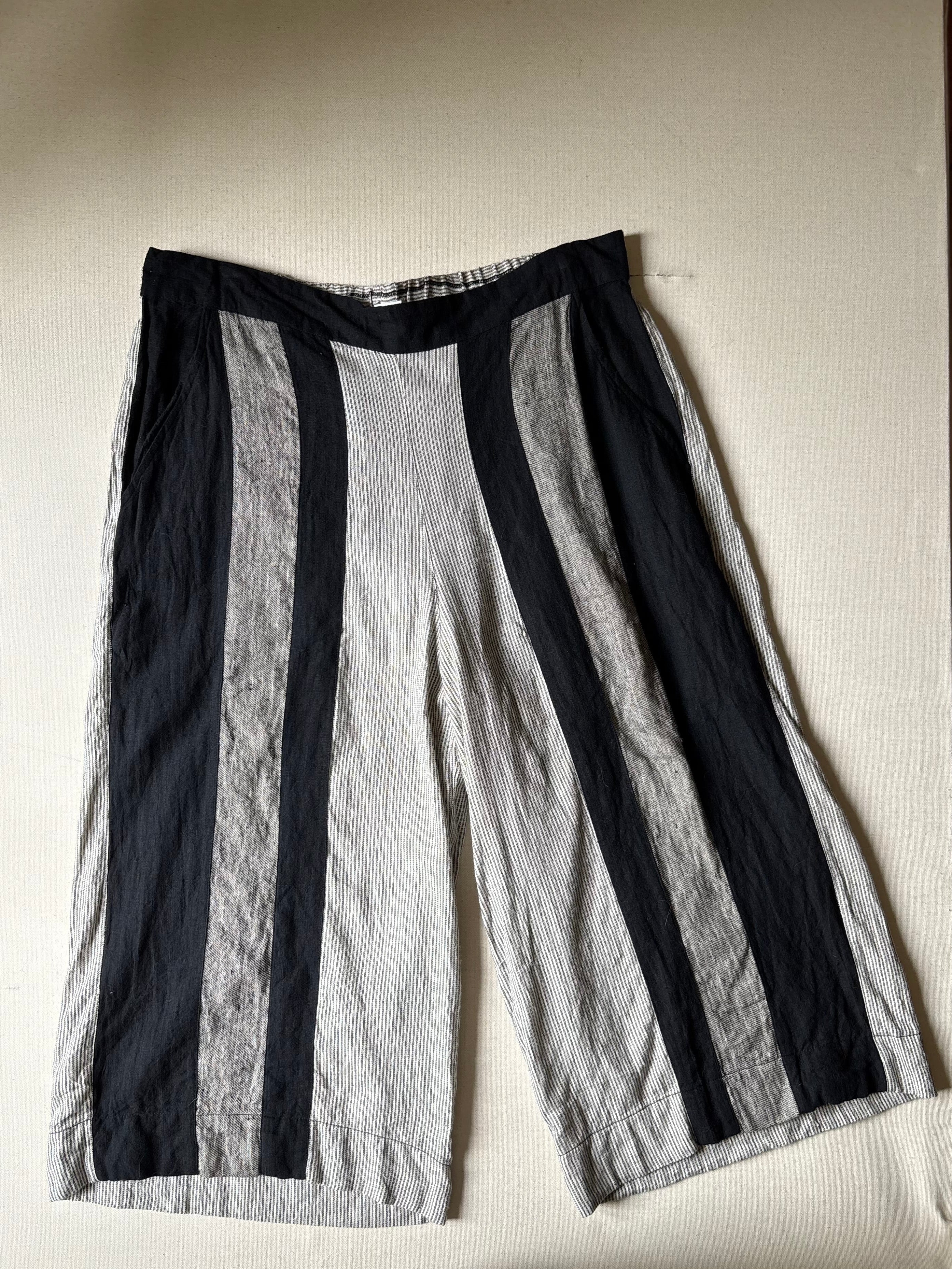 Y2K Linen & Cotton Wide Leg Culottes | 34-38" waist