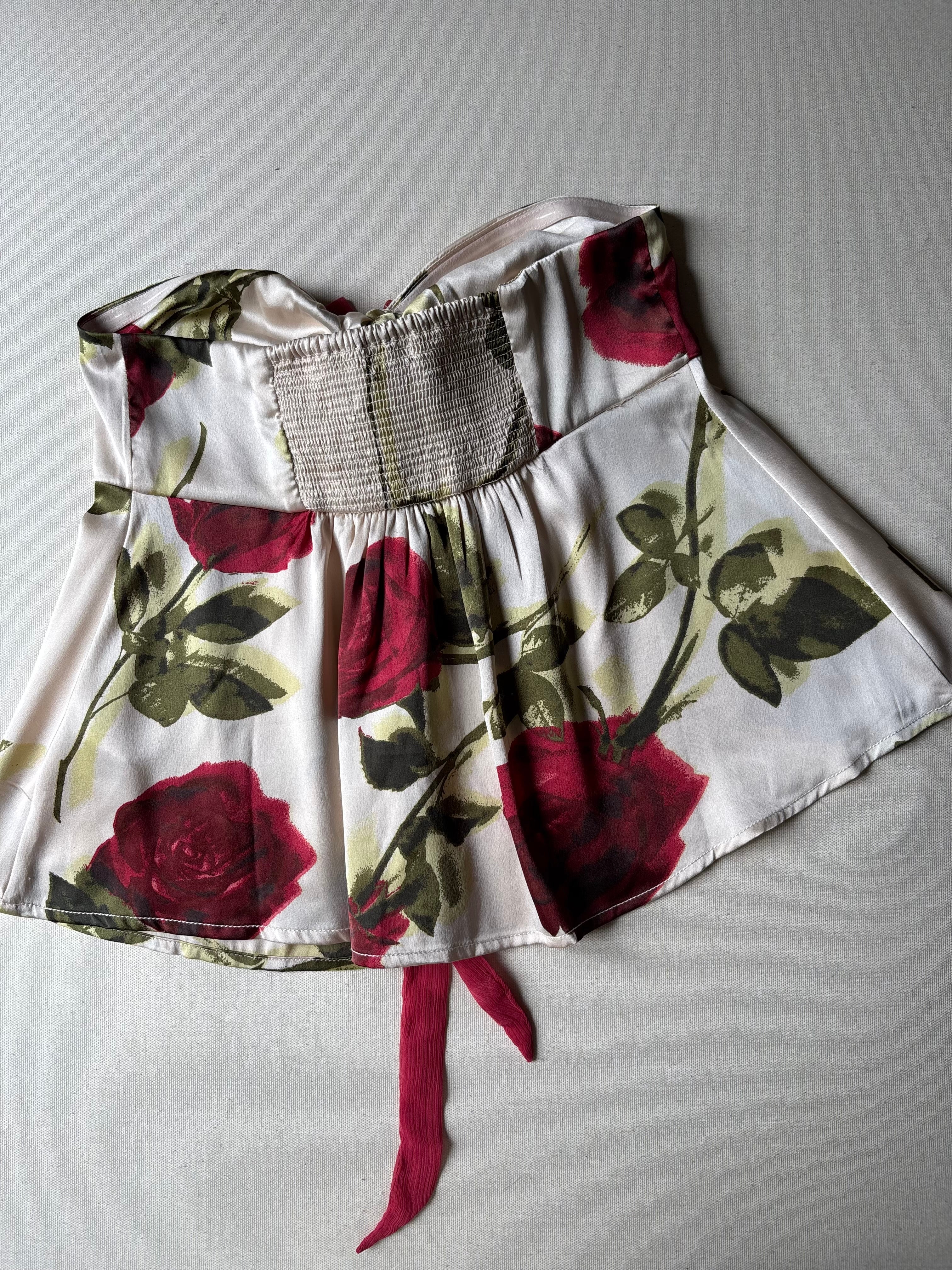 Y2K Open Strapless Top with Bow