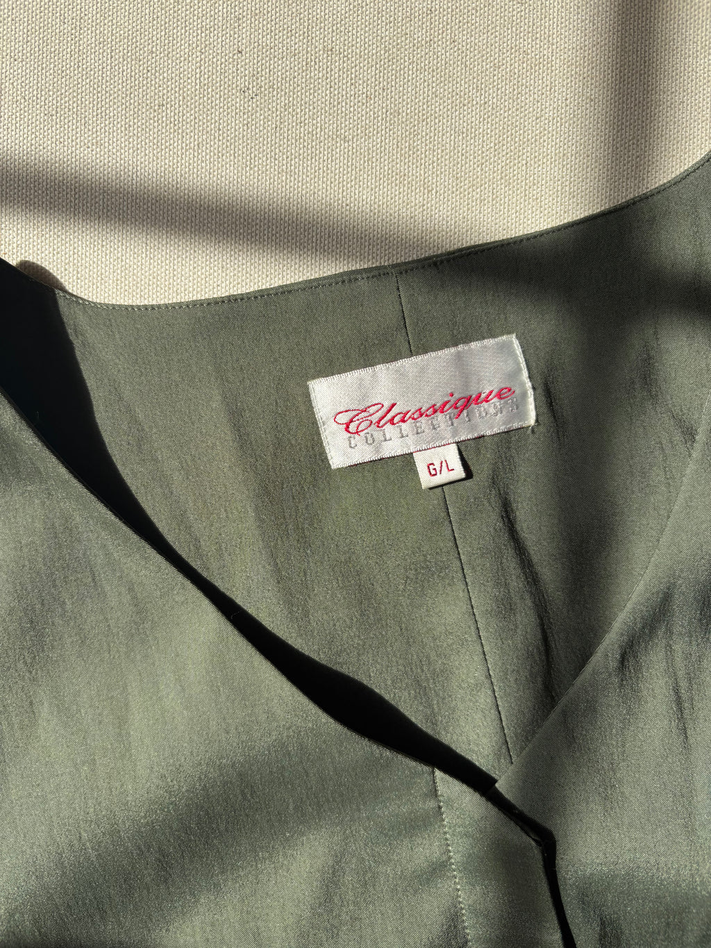 1990s Olive Green Boxy Vest