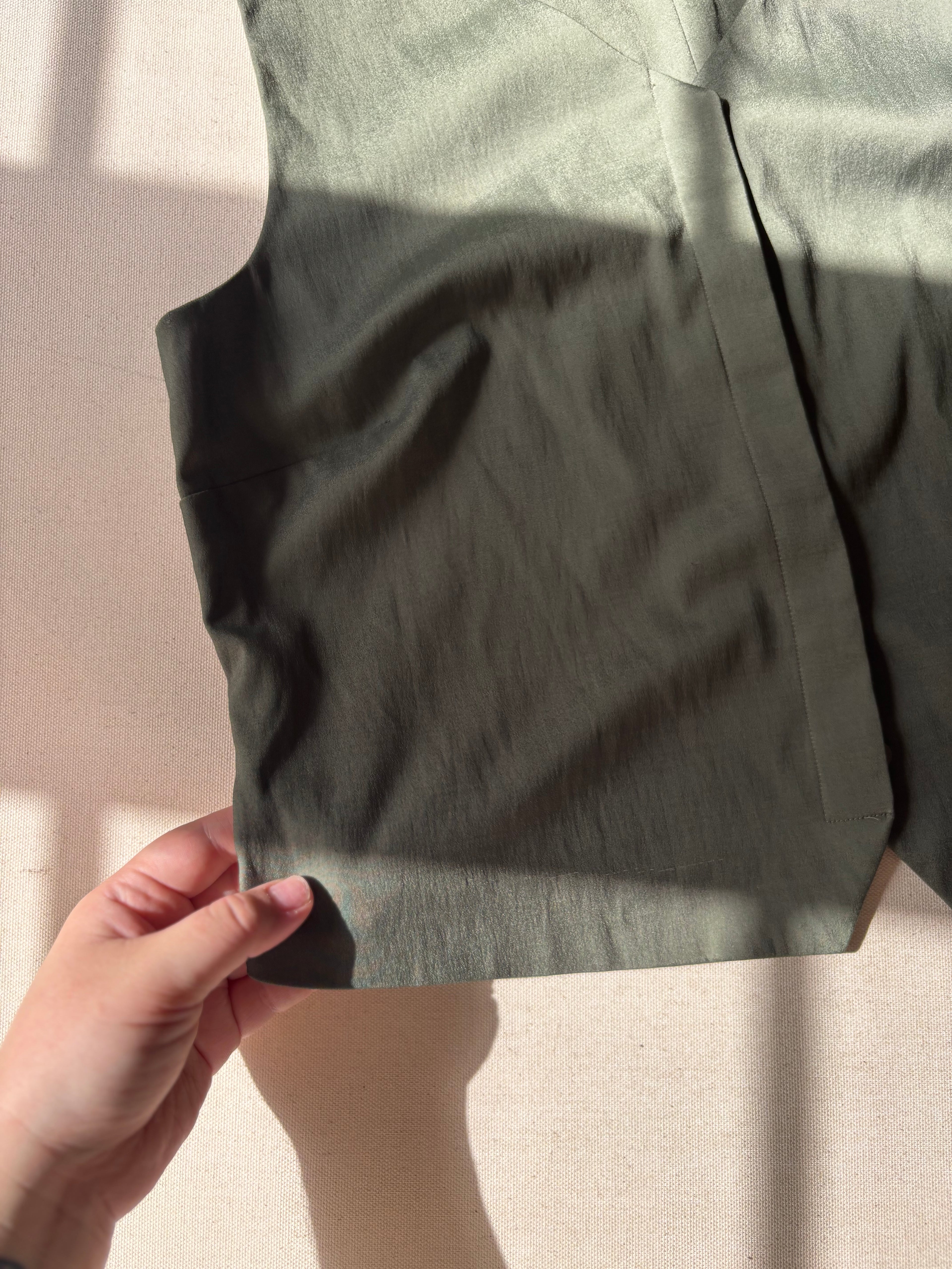 1990s Olive Green Boxy Vest