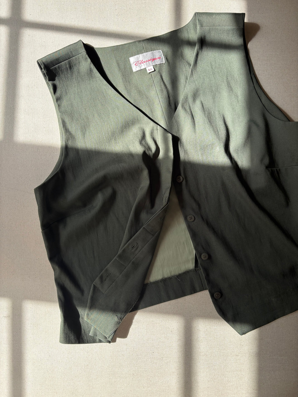 1990s Olive Green Boxy Vest
