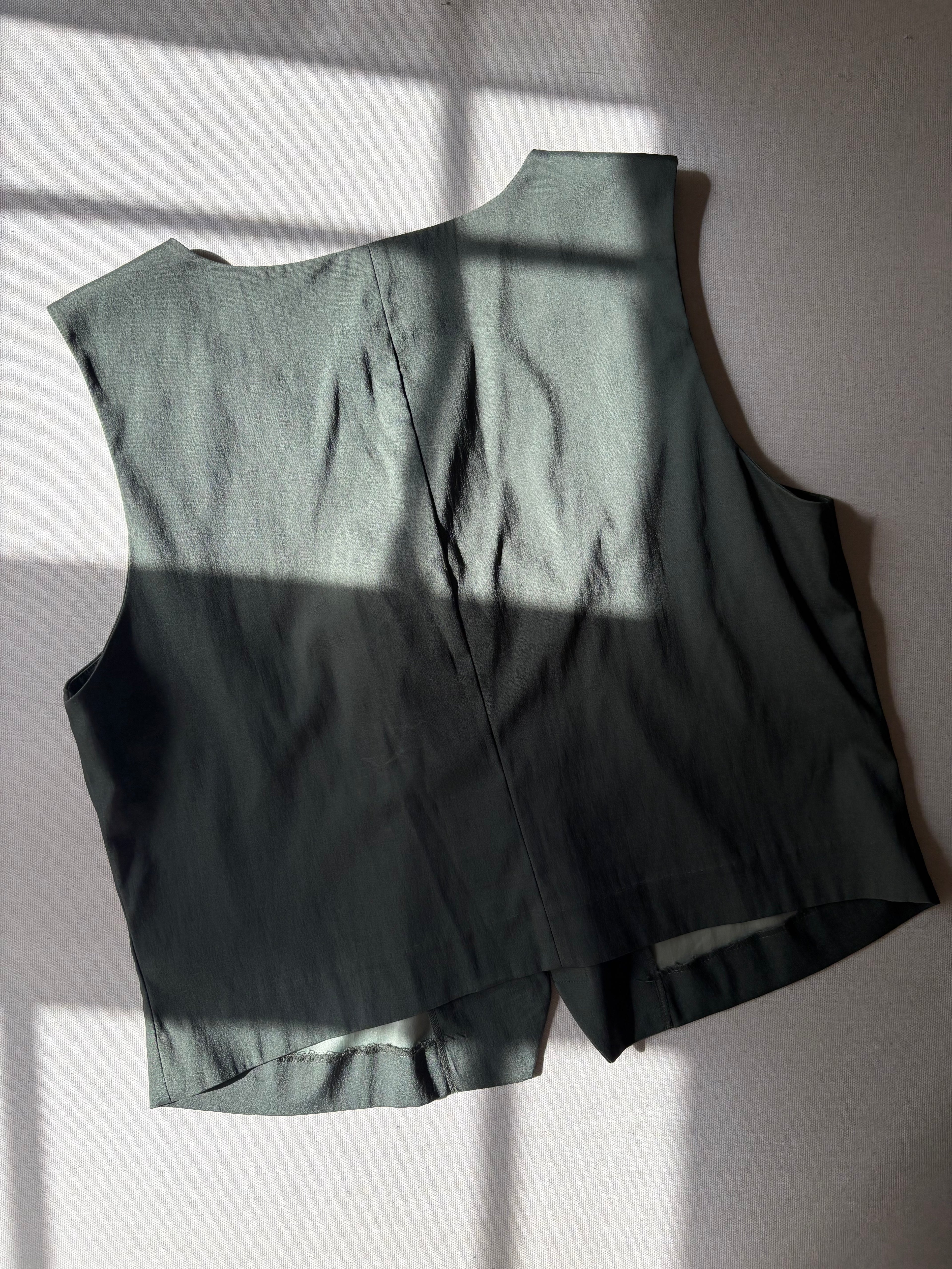 1990s Olive Green Boxy Vest