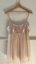 Y2K Beige Satin & Sheer Lingerie Camisole