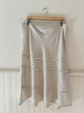 1990s Tiered Linen Maxi Skirt | size 38"