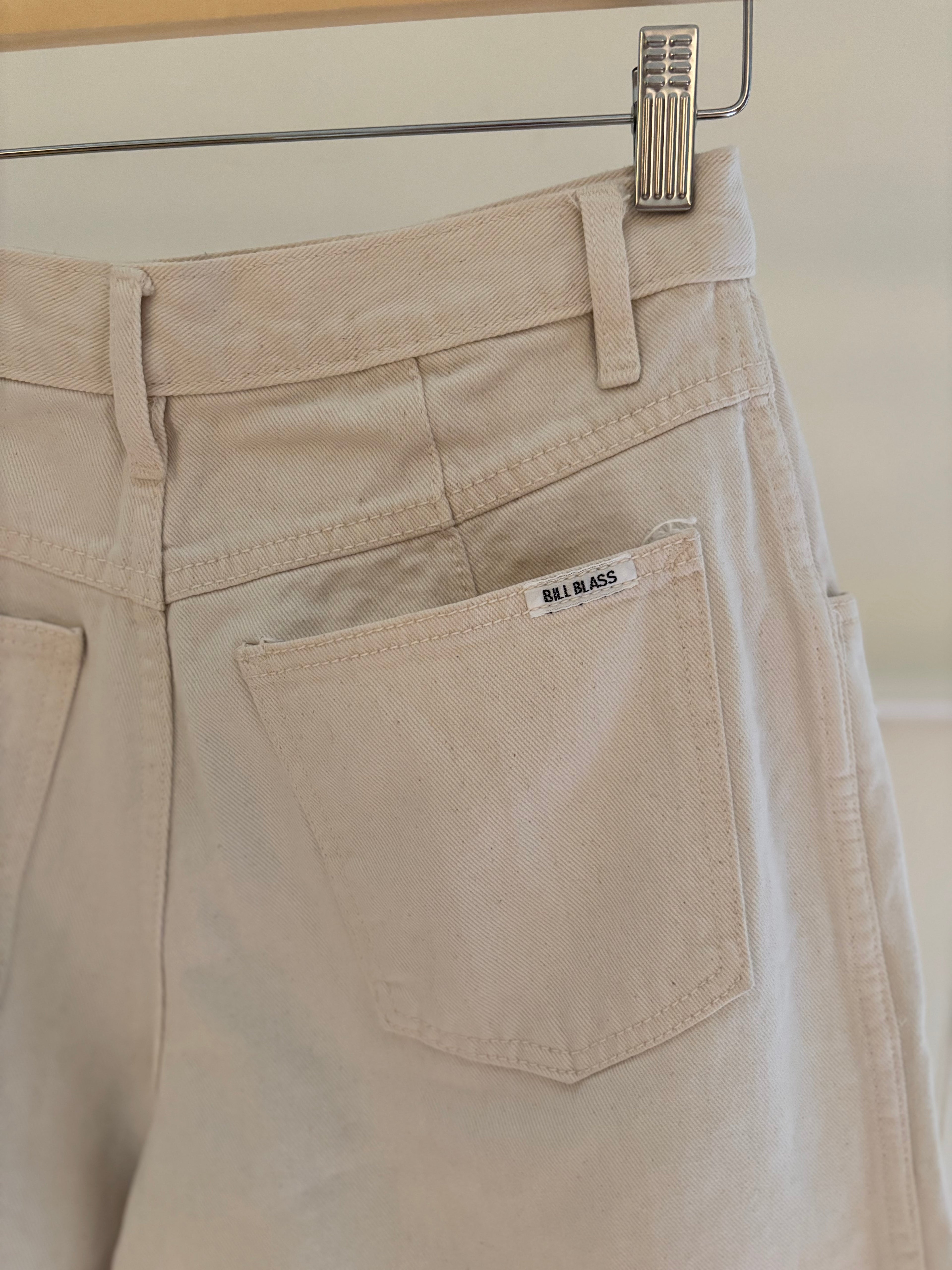 1990s High Rise White Jean Shorts | size 26"