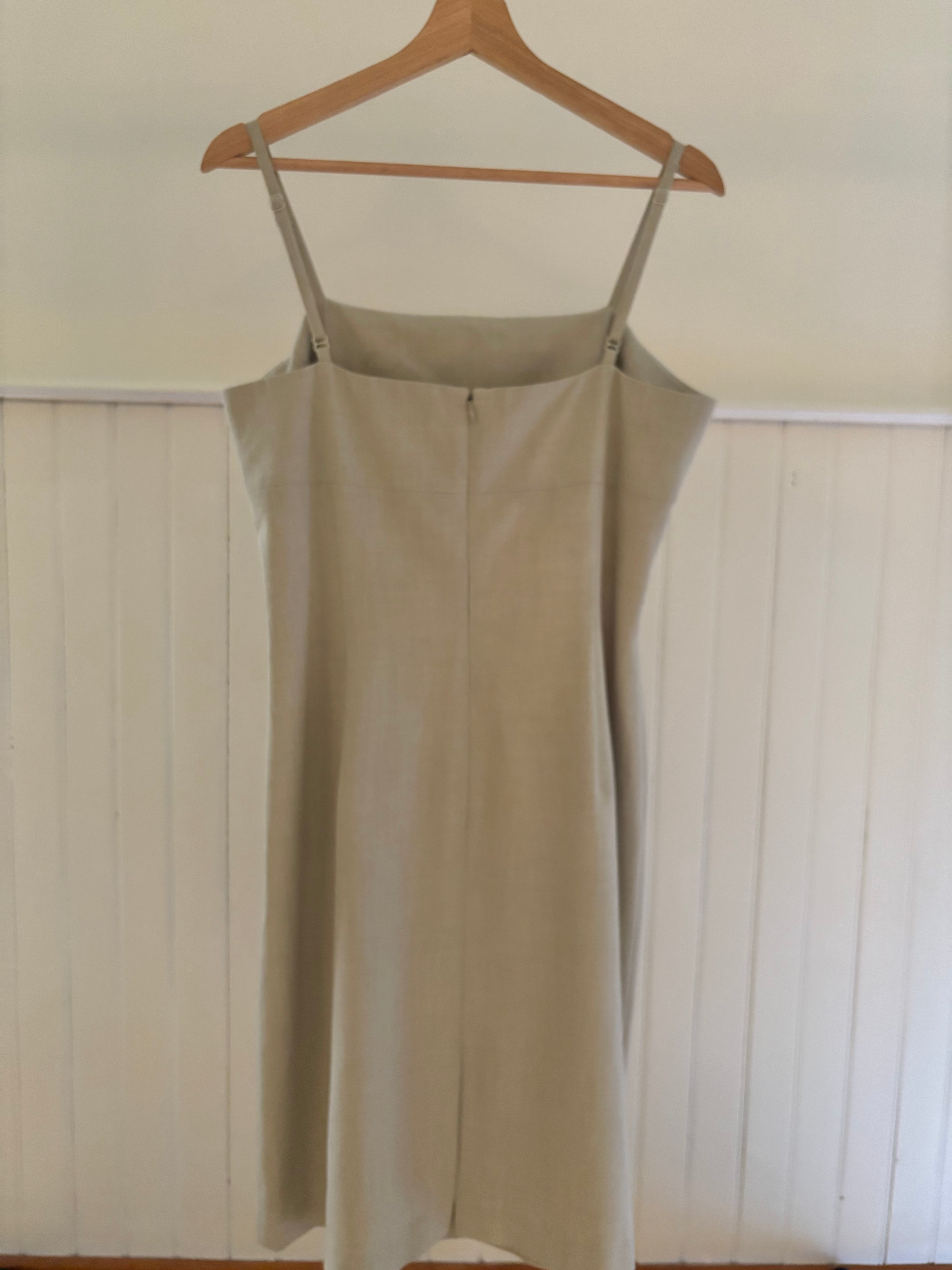 1990s Square Neck Embroidererd Floral Dress