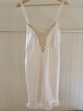 Y2K White Slip Dress with Lace
