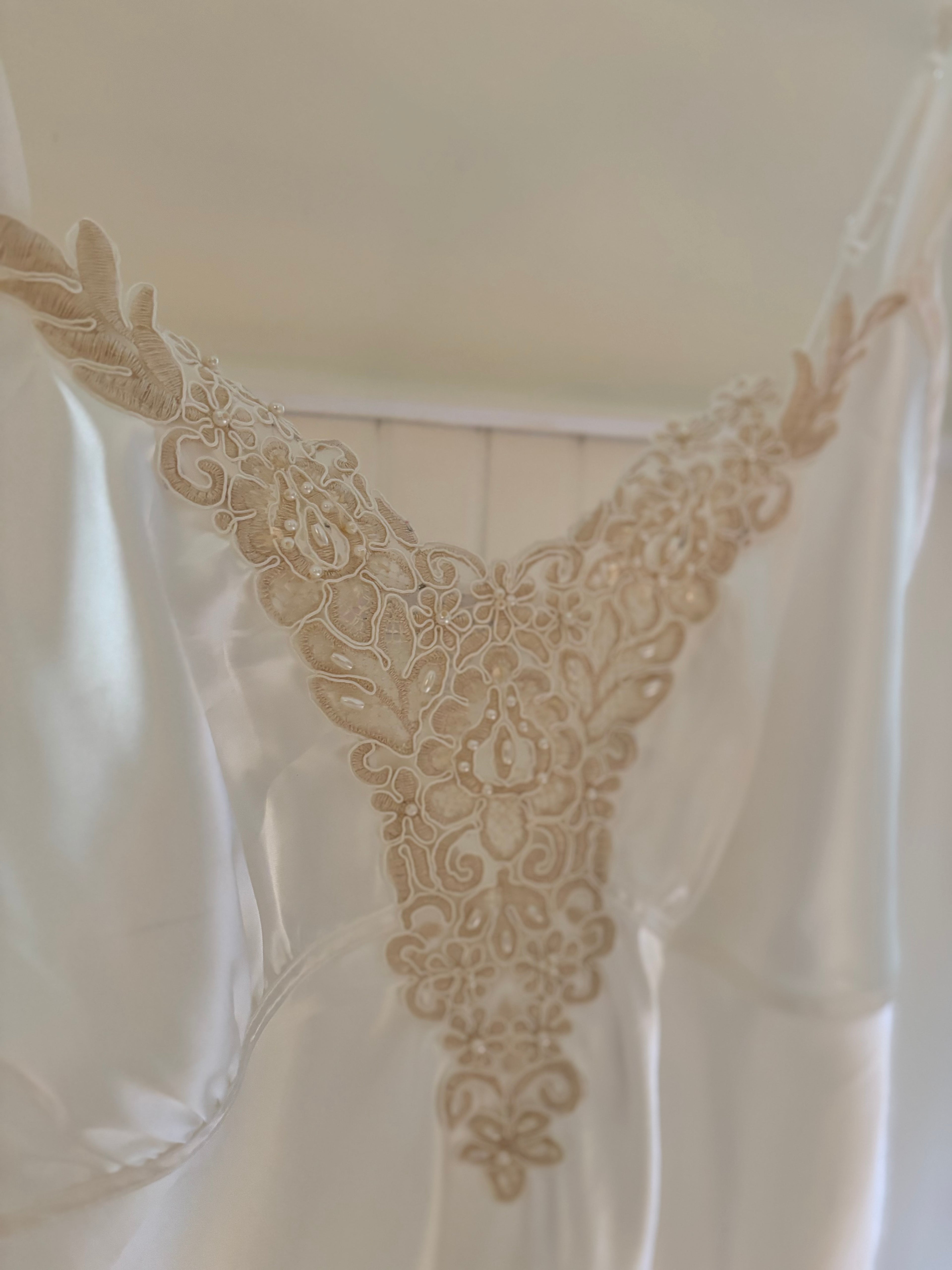 Y2K White Slip Dress with Lace