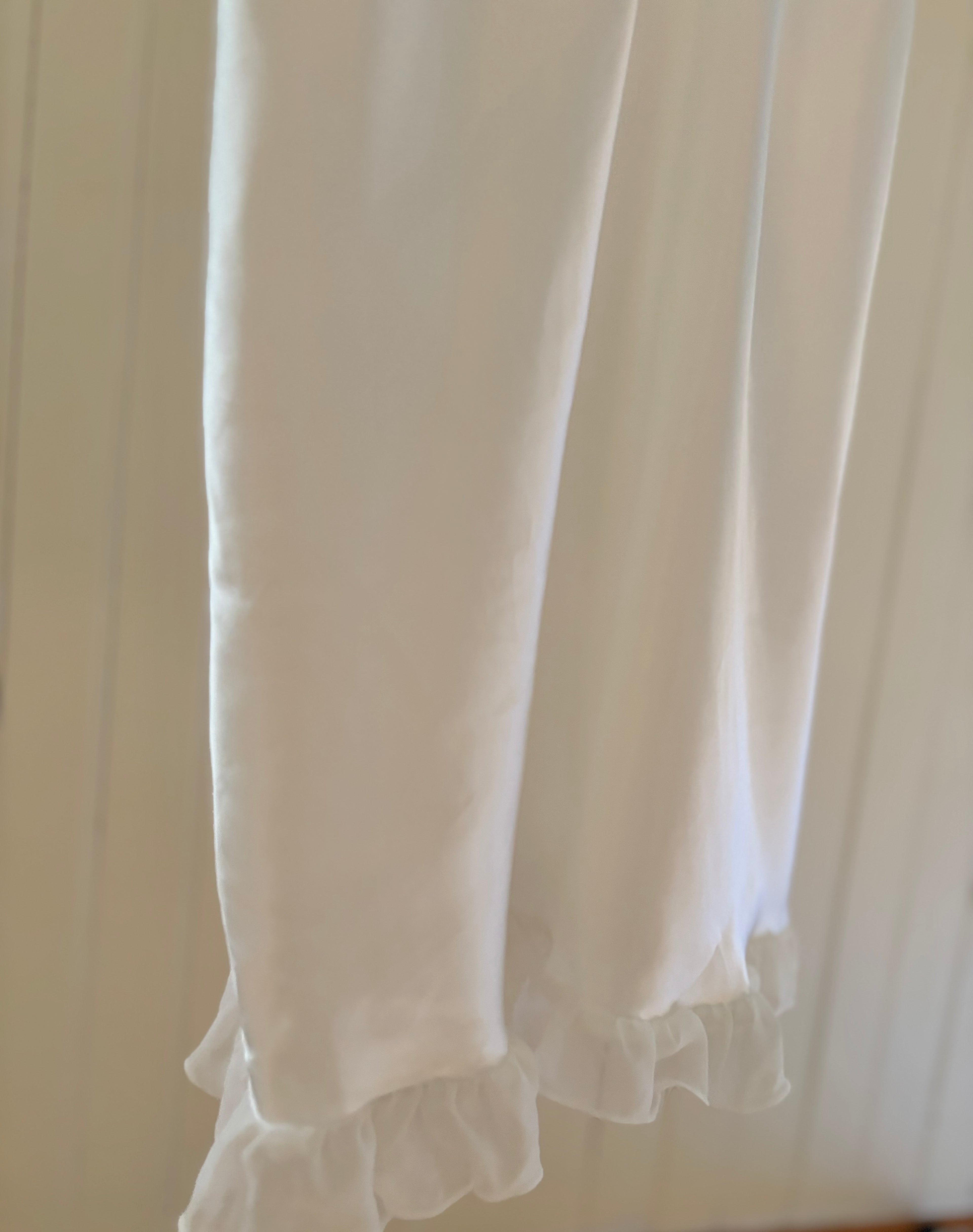 Y2K White Slip Dress with Lace