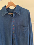 1990s Denim Shirt with Embroidery