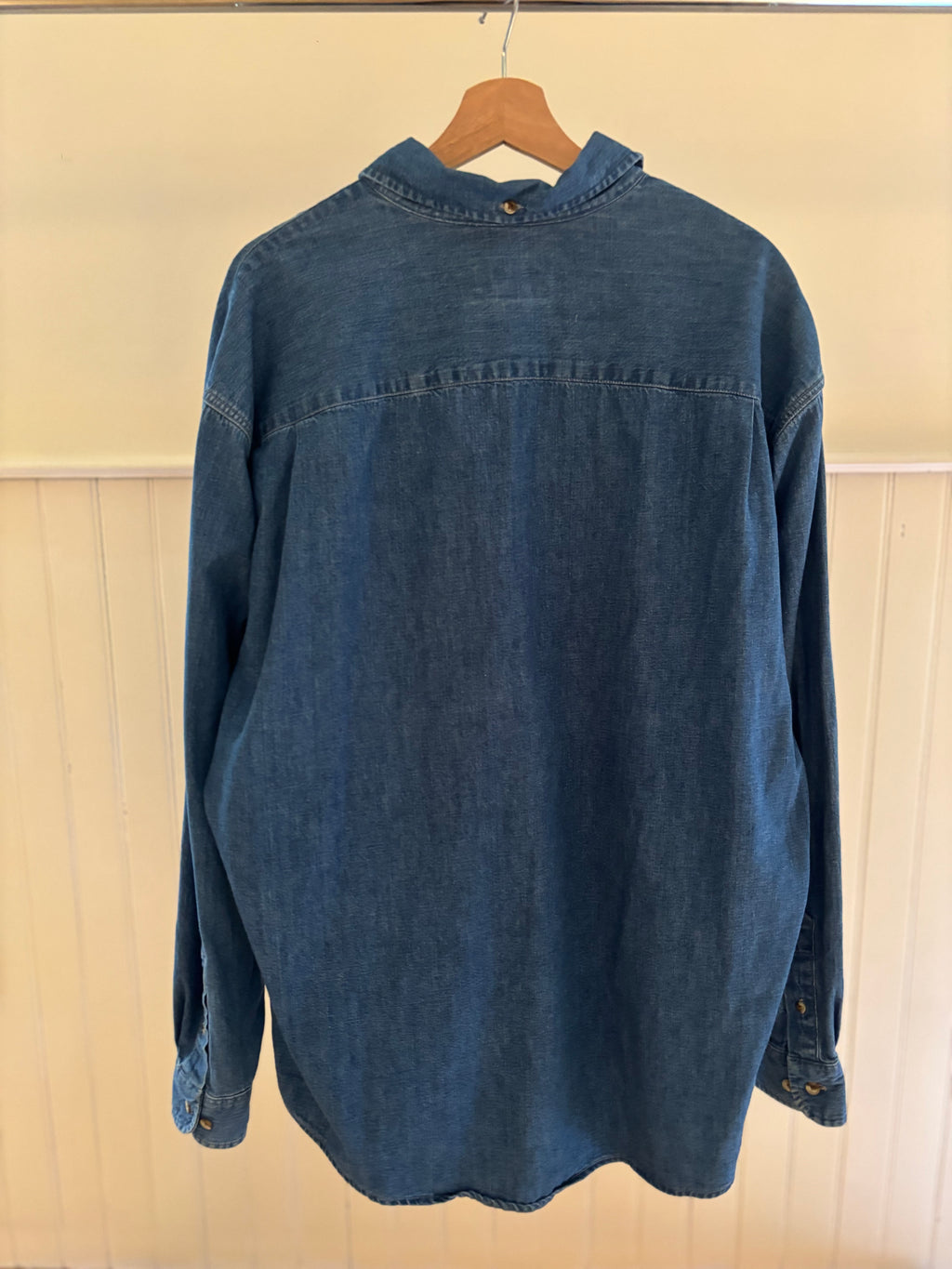 1990s Denim Shirt with Embroidery