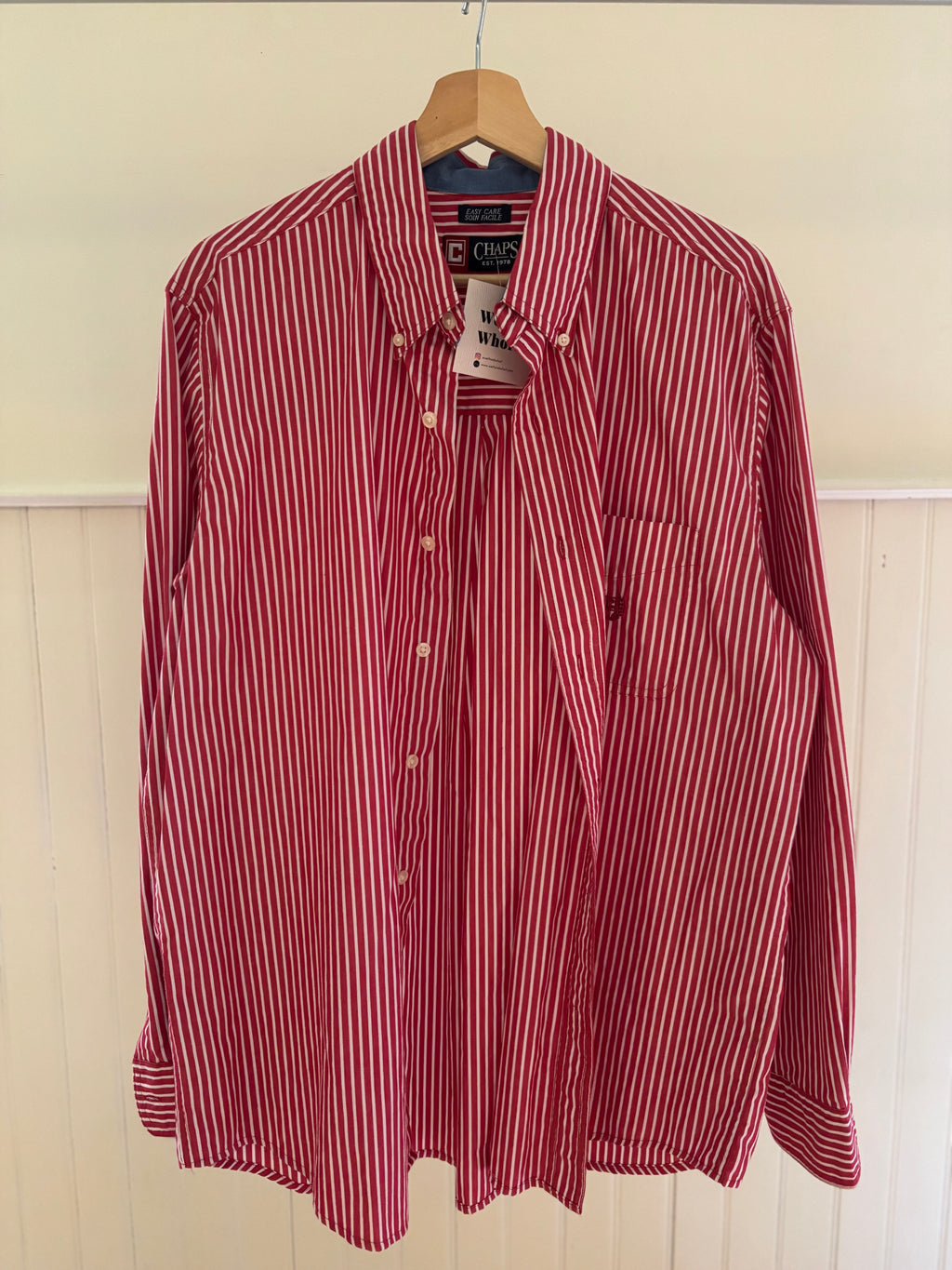 Y2K Red Pinstriped Button Up Shirt