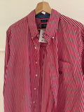 Y2K Red Pinstriped Button Up Shirt