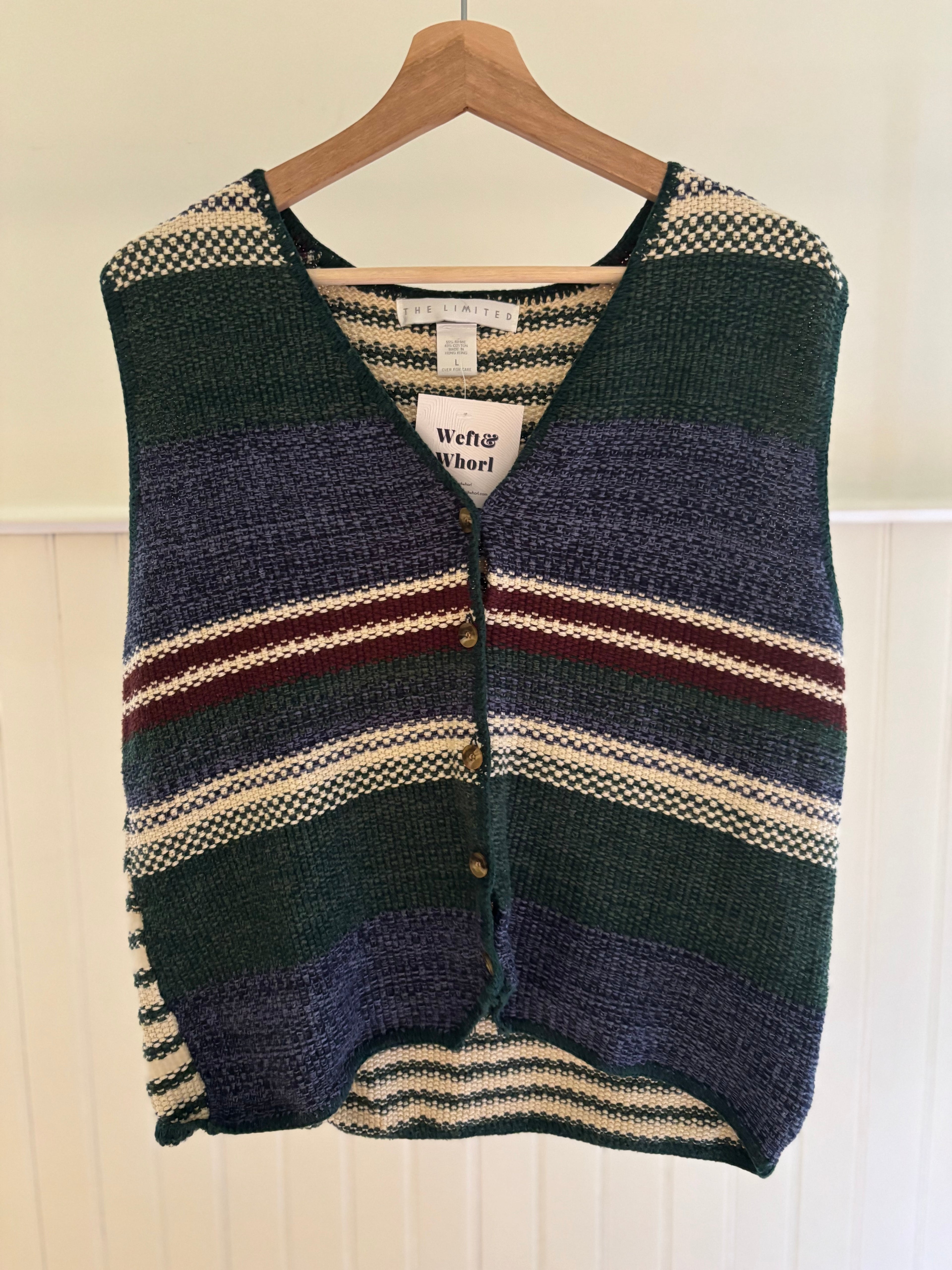 1990s Cotton Sweater Vest | Vintage Knitted Top