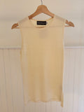 Y2K Light Knit Cream Tank Top