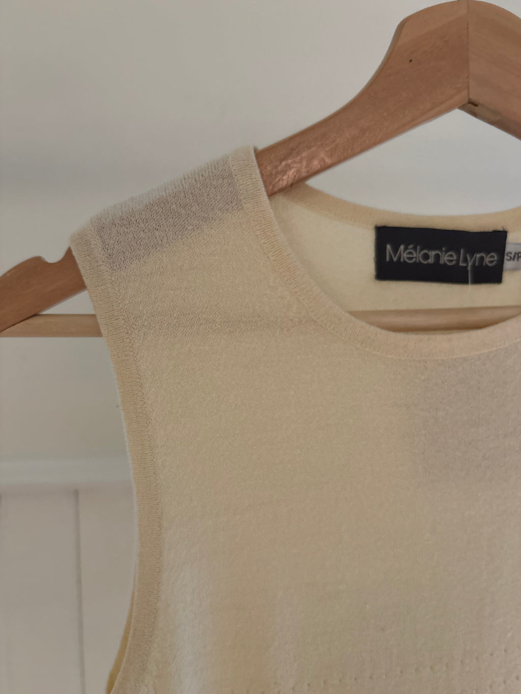 Y2K Light Knit Cream Tank Top