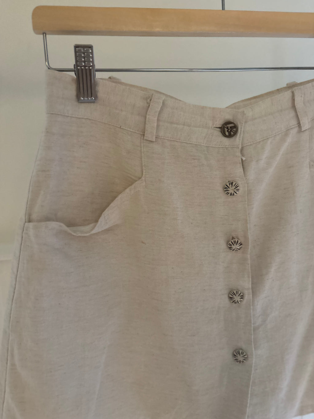 1990s Linen Blend Skort | size 26"
