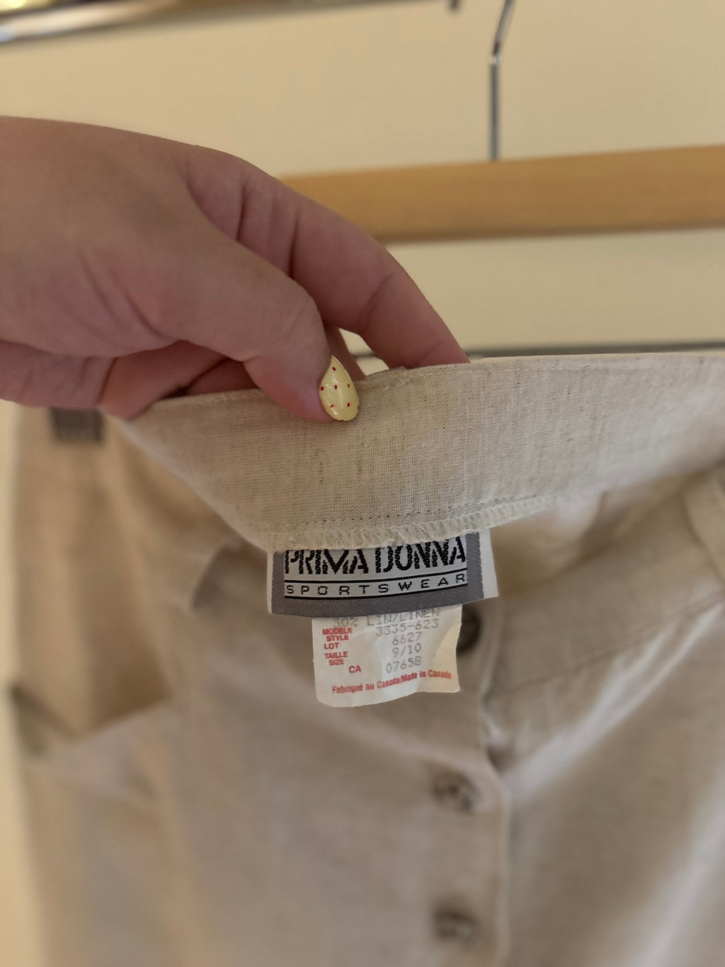 1990s Linen Blend Skort | size 26"