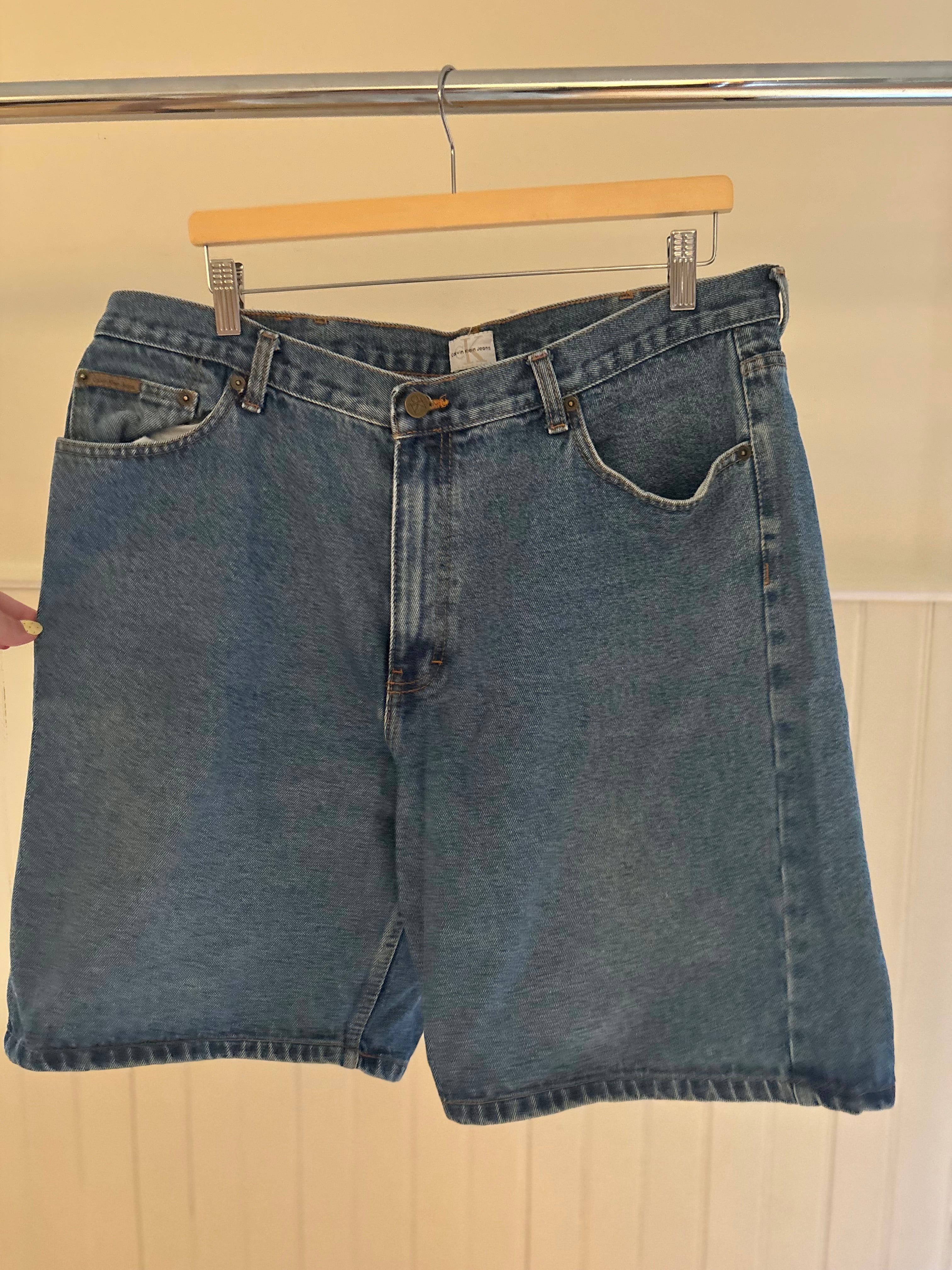 1990s Calvin Klein Jean Shorts | size 38"