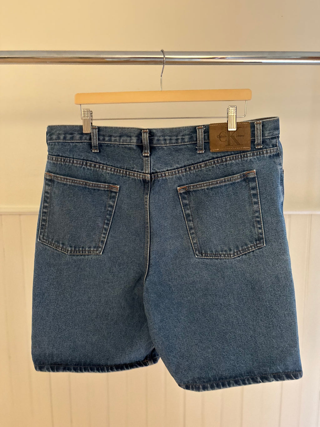 1990s Calvin Klein Jean Shorts | size 38"