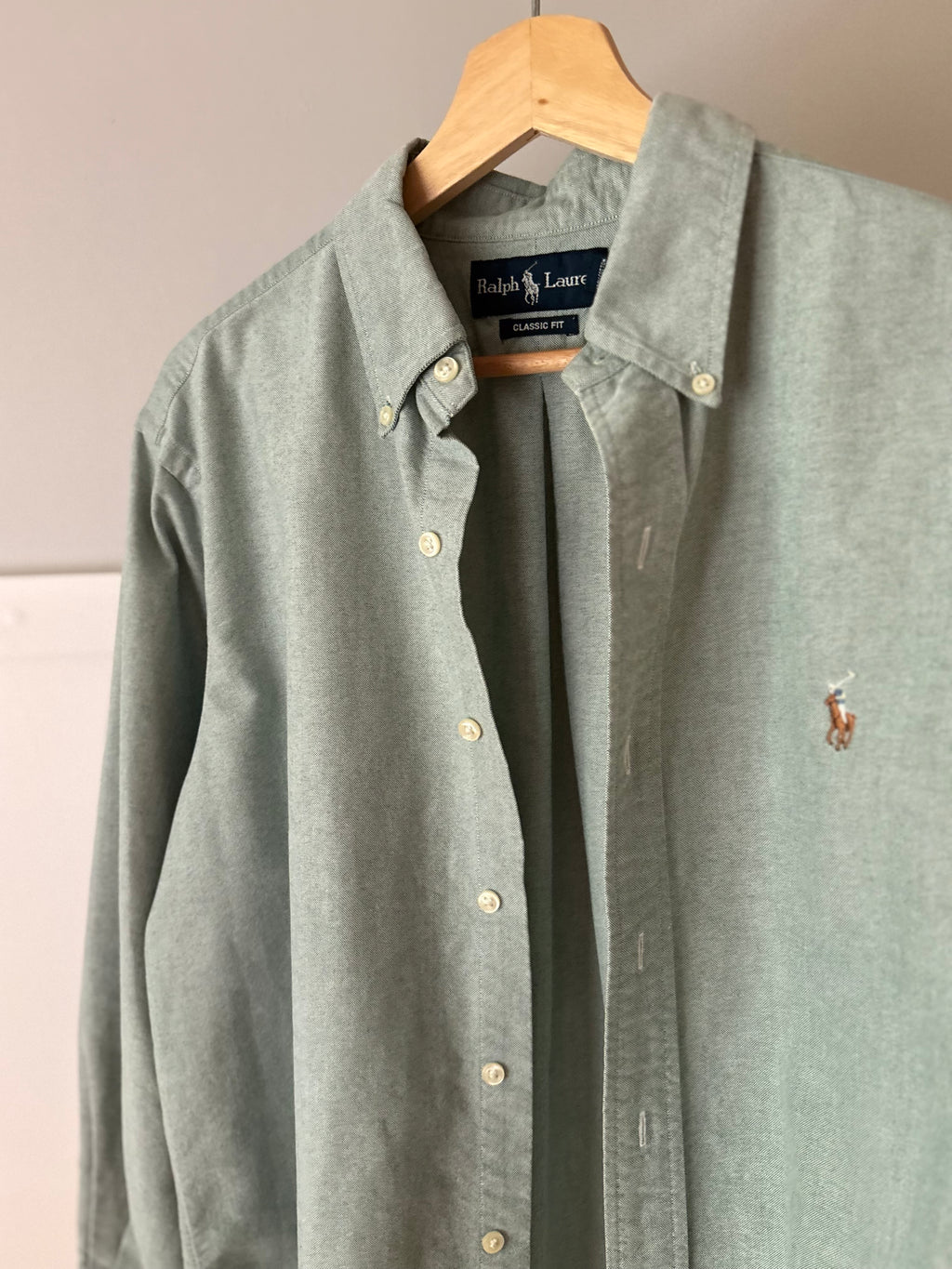 1990s Green Ralph Lauren Button Up