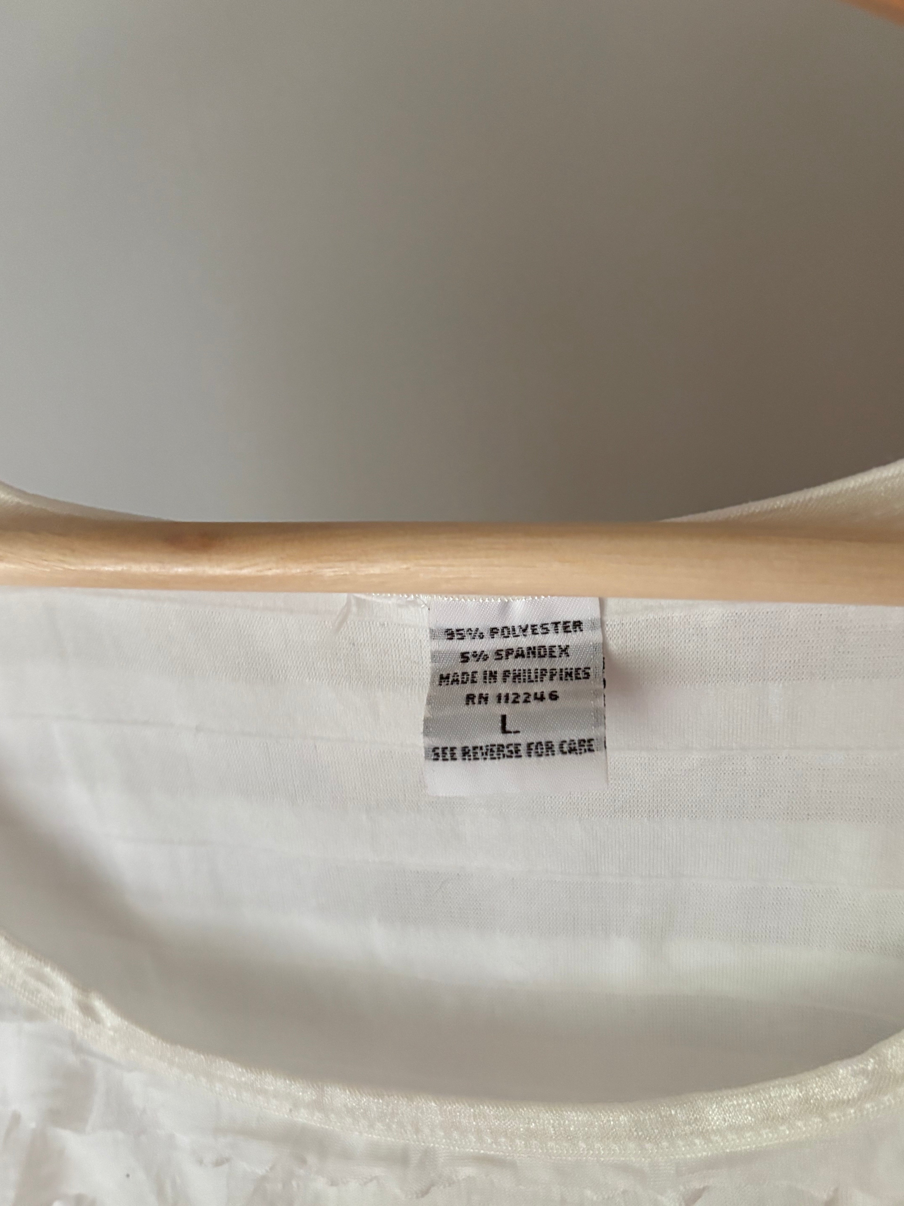 Y2K White Ruffled Tank Top