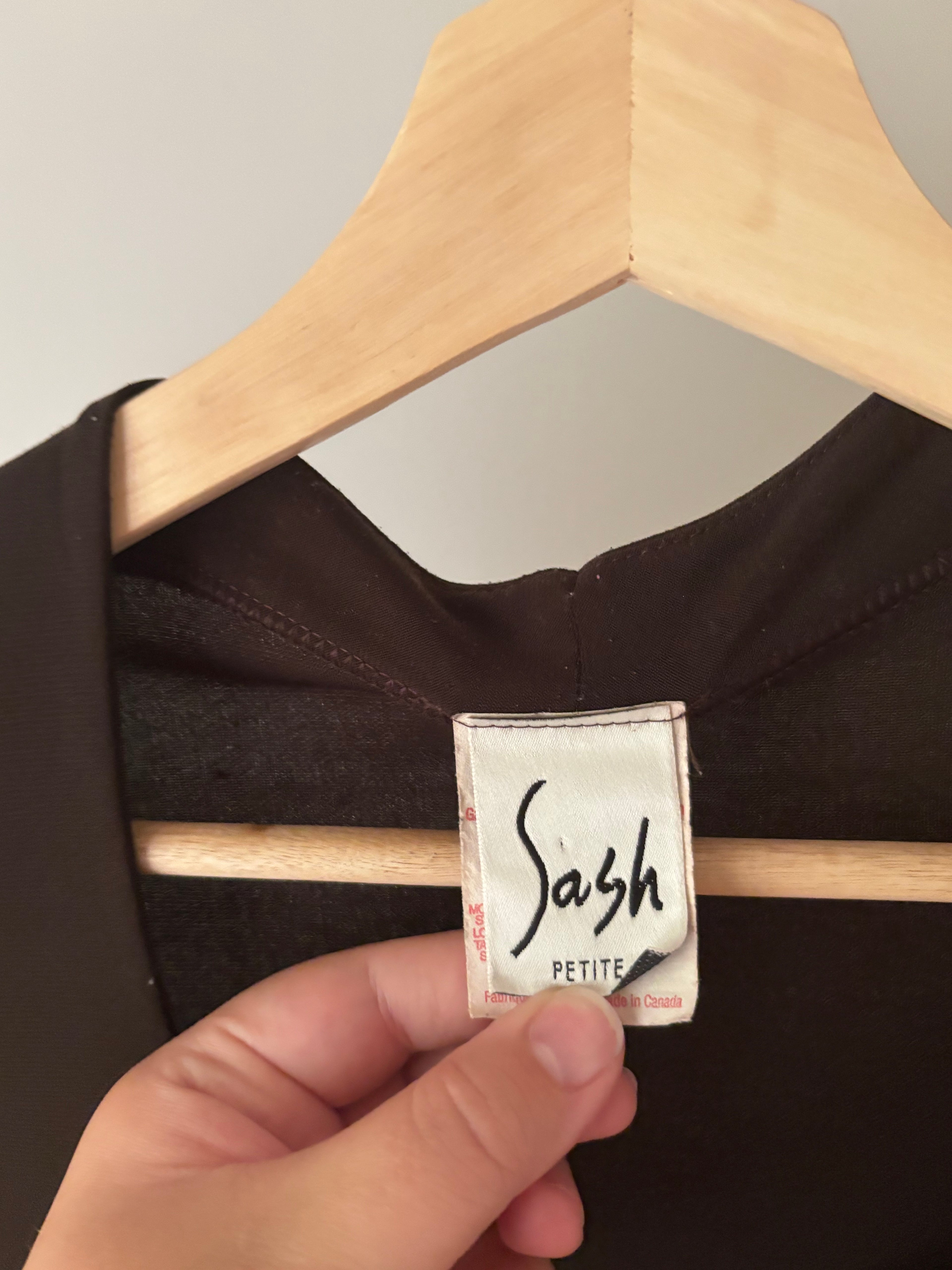 1990s Brown Scoop Neck Top