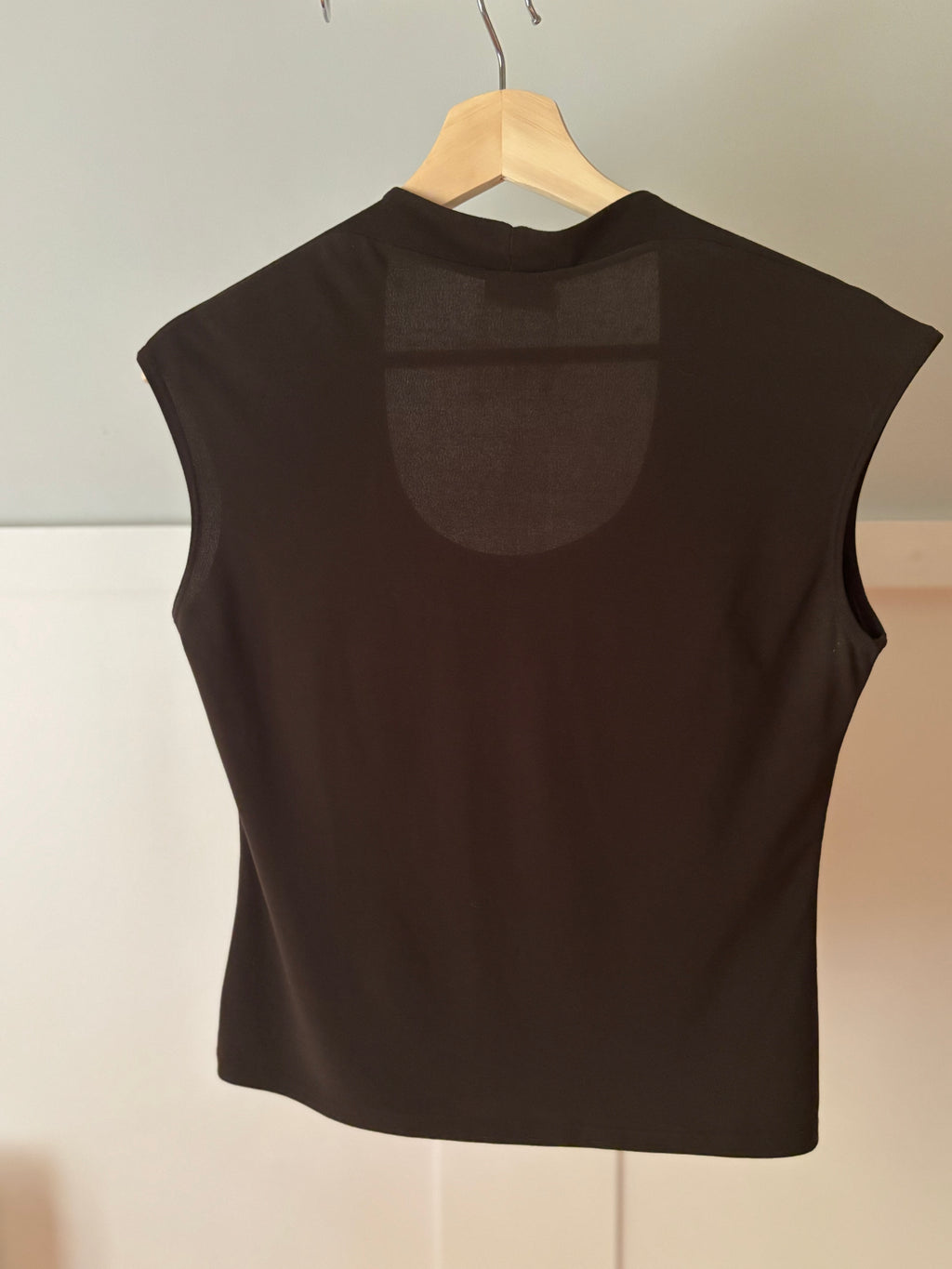 1990s Brown Scoop Neck Top