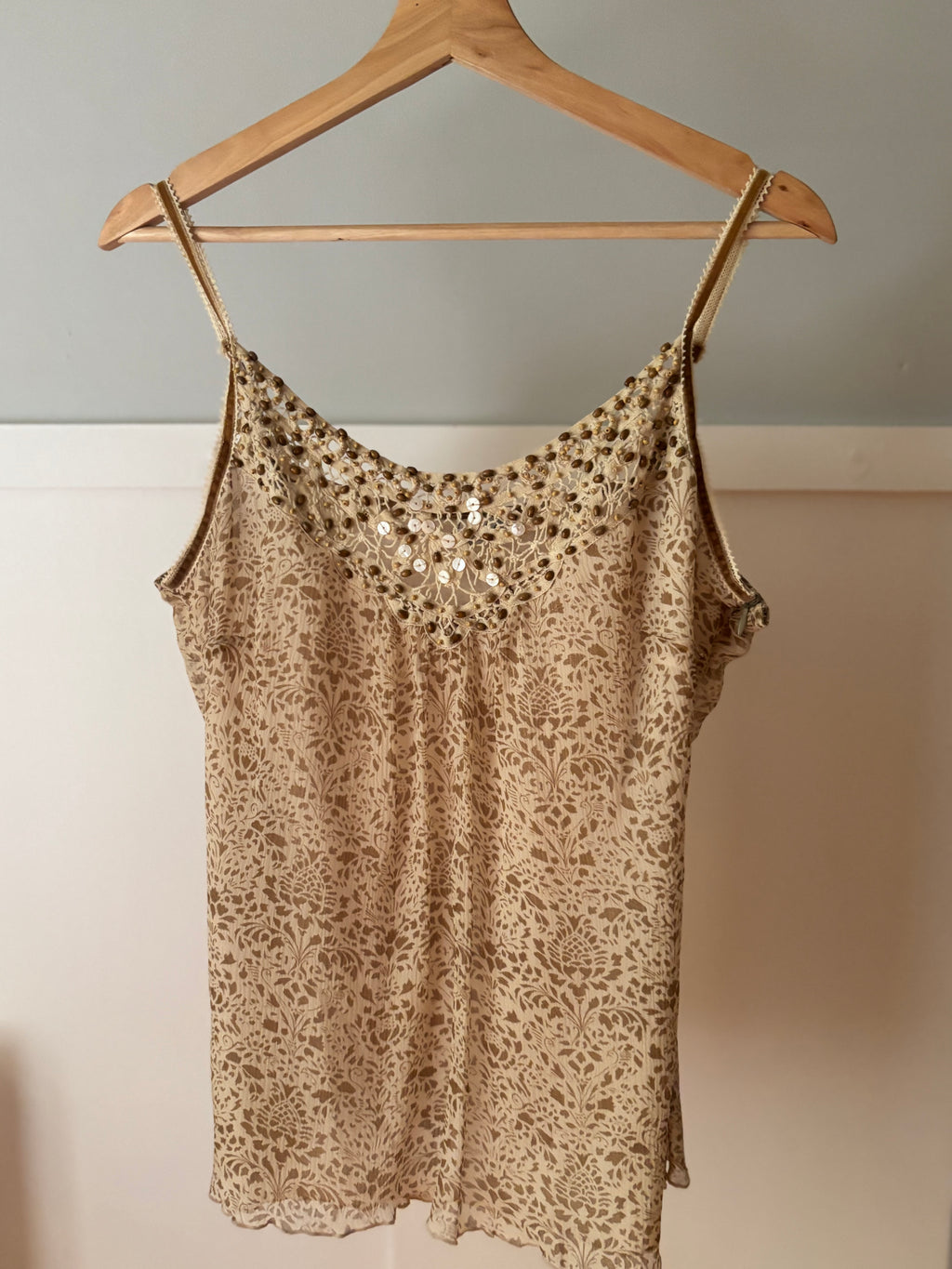 Y2K Silk Beaded Camisole