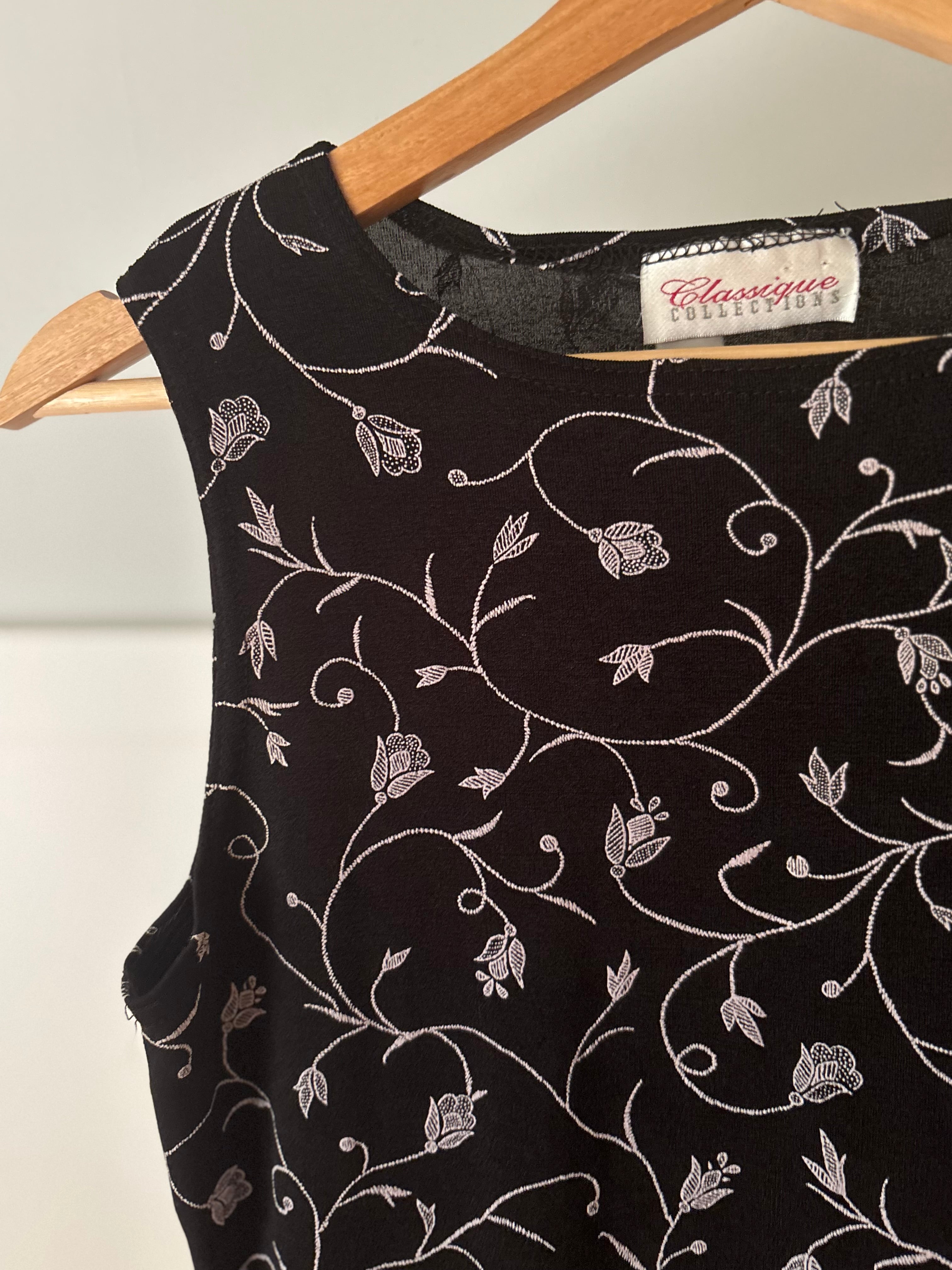 1990s Neutral Floral Tank Top