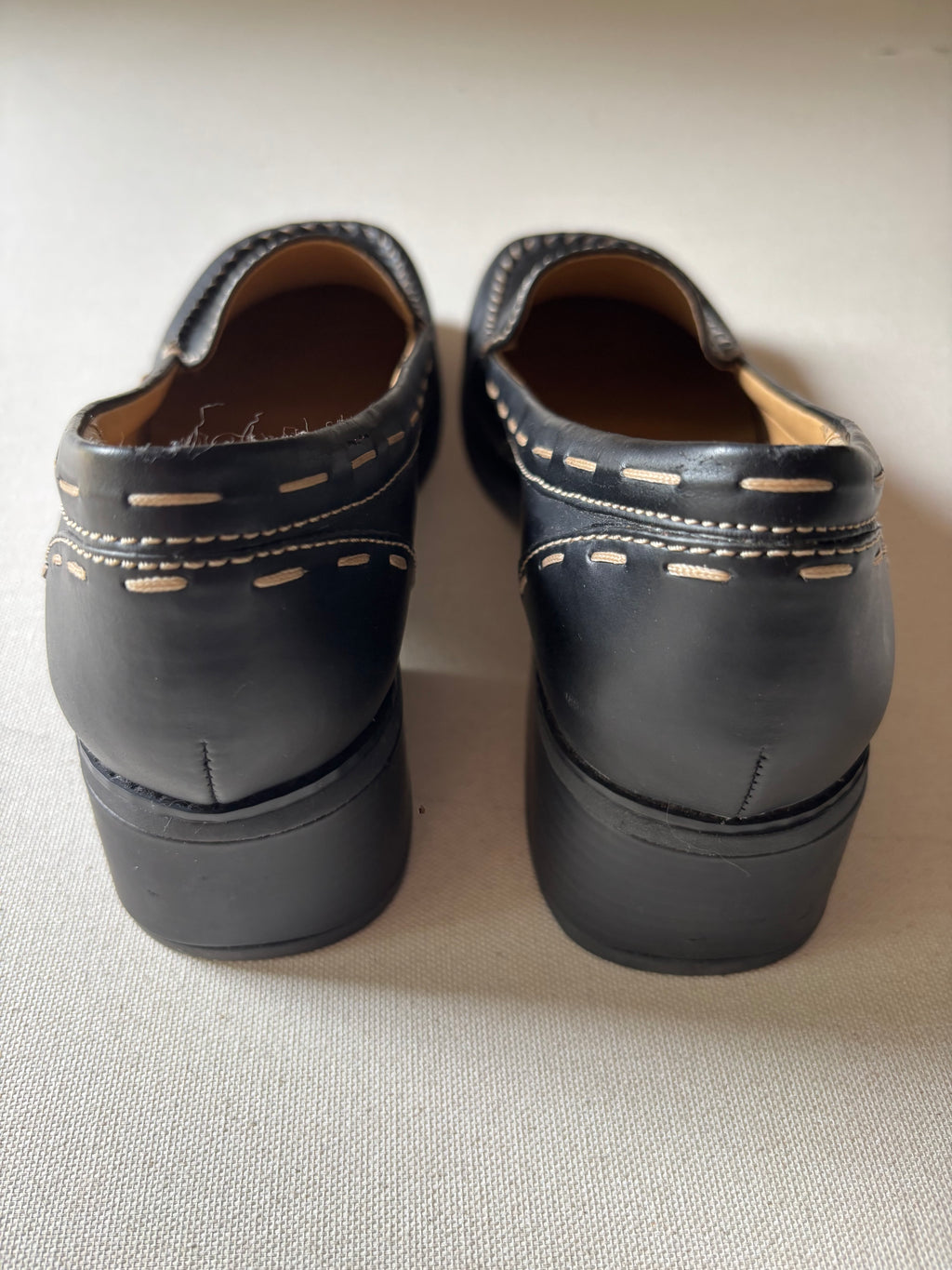 1990s sz 10 Chunky Loafers with Heel