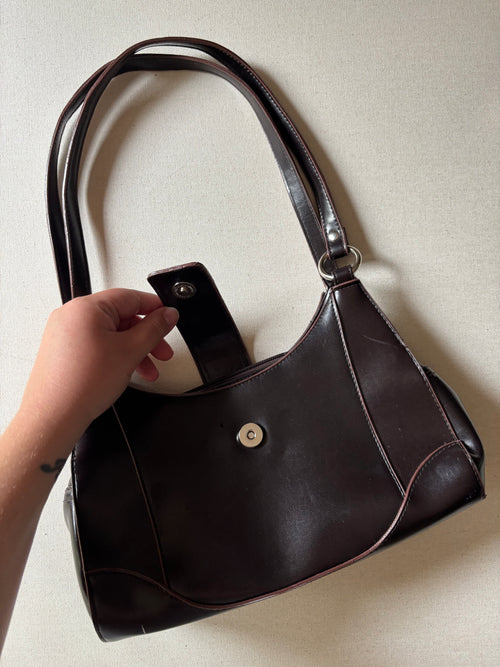 1990s Brown Shoulder Bag