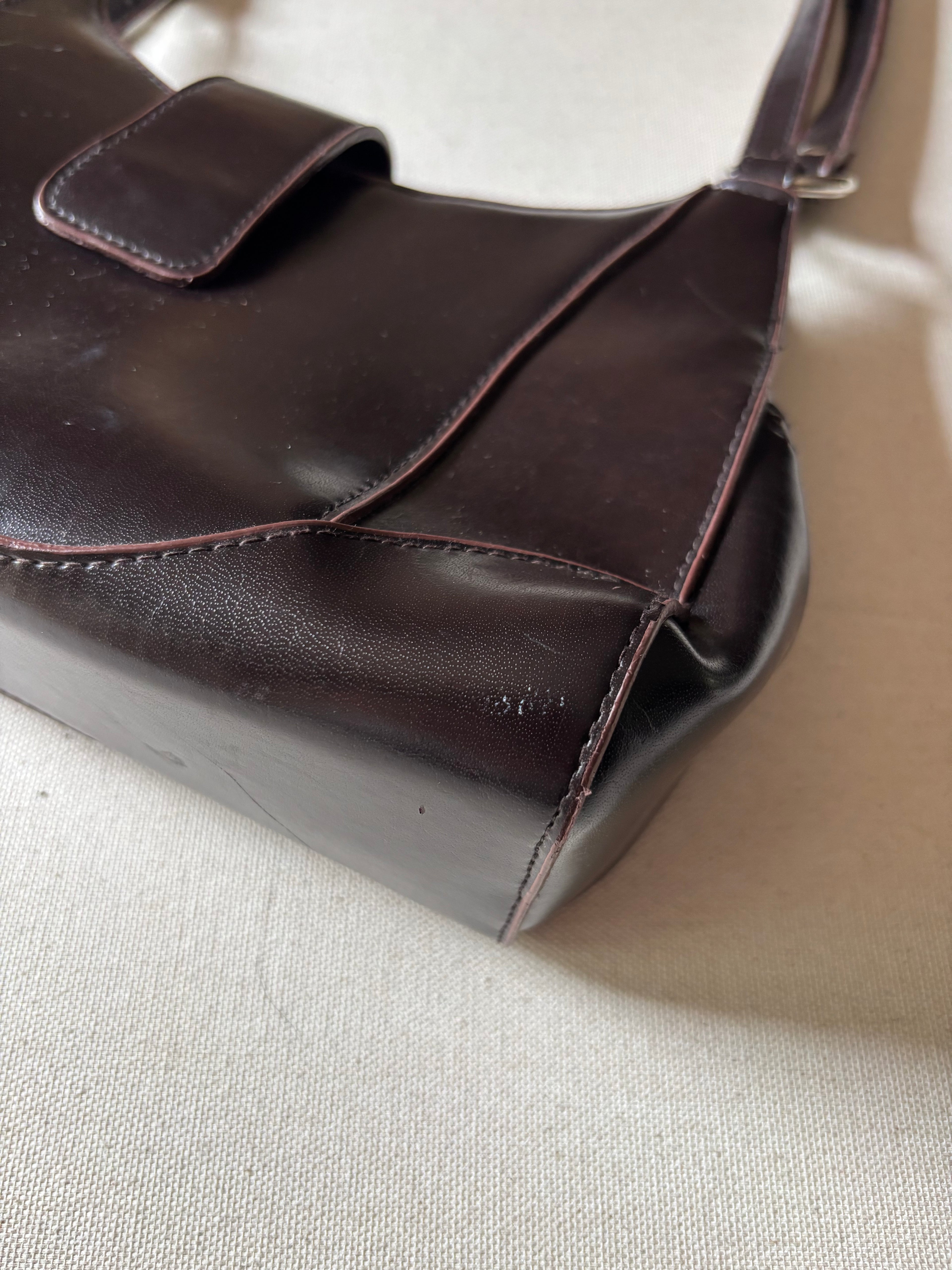 1990s Brown Shoulder Bag