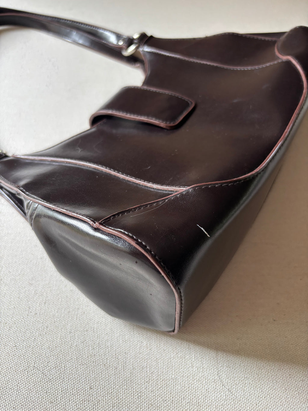 1990s Brown Shoulder Bag