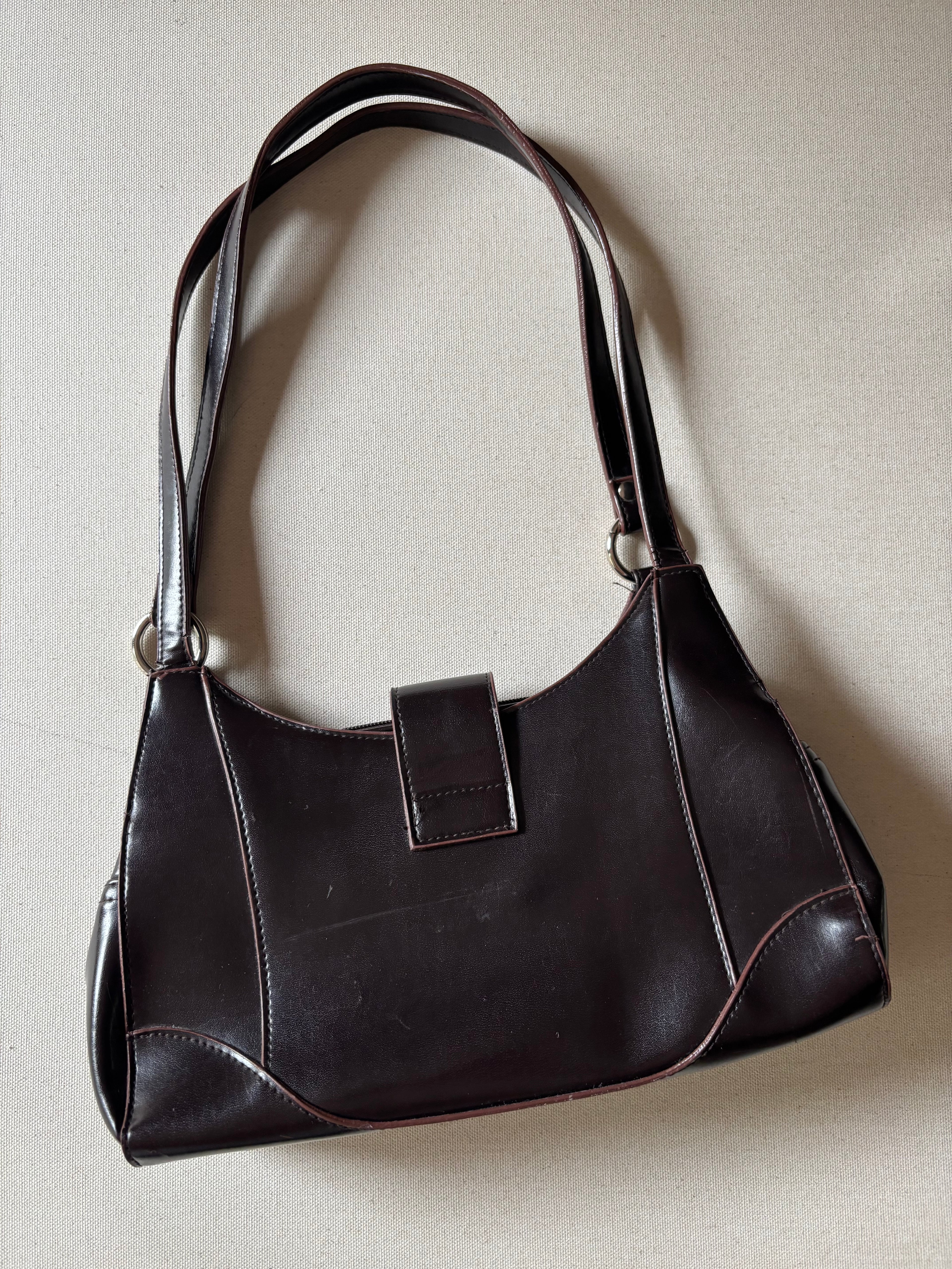 1990s Brown Shoulder Bag