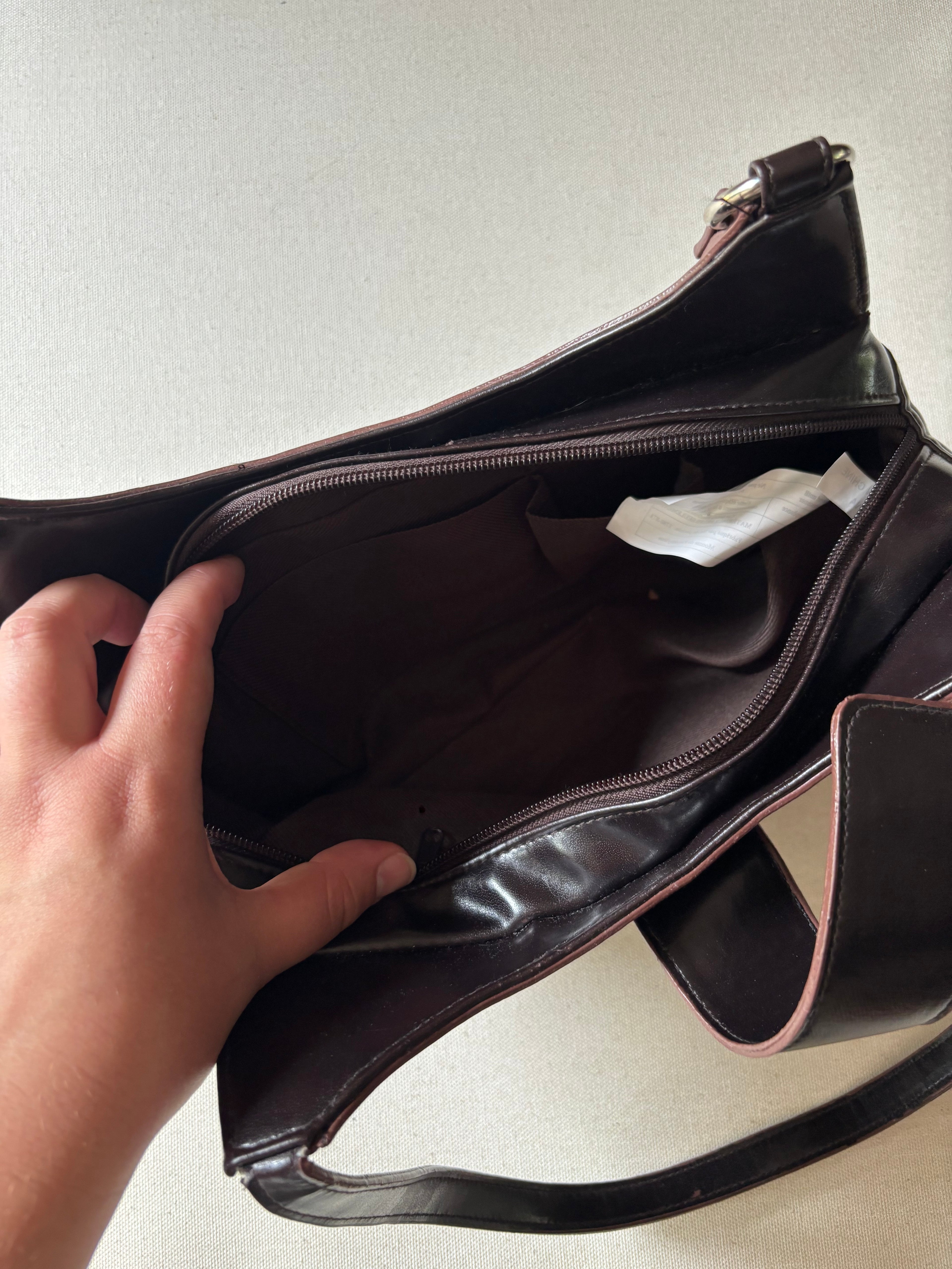 1990s Brown Shoulder Bag