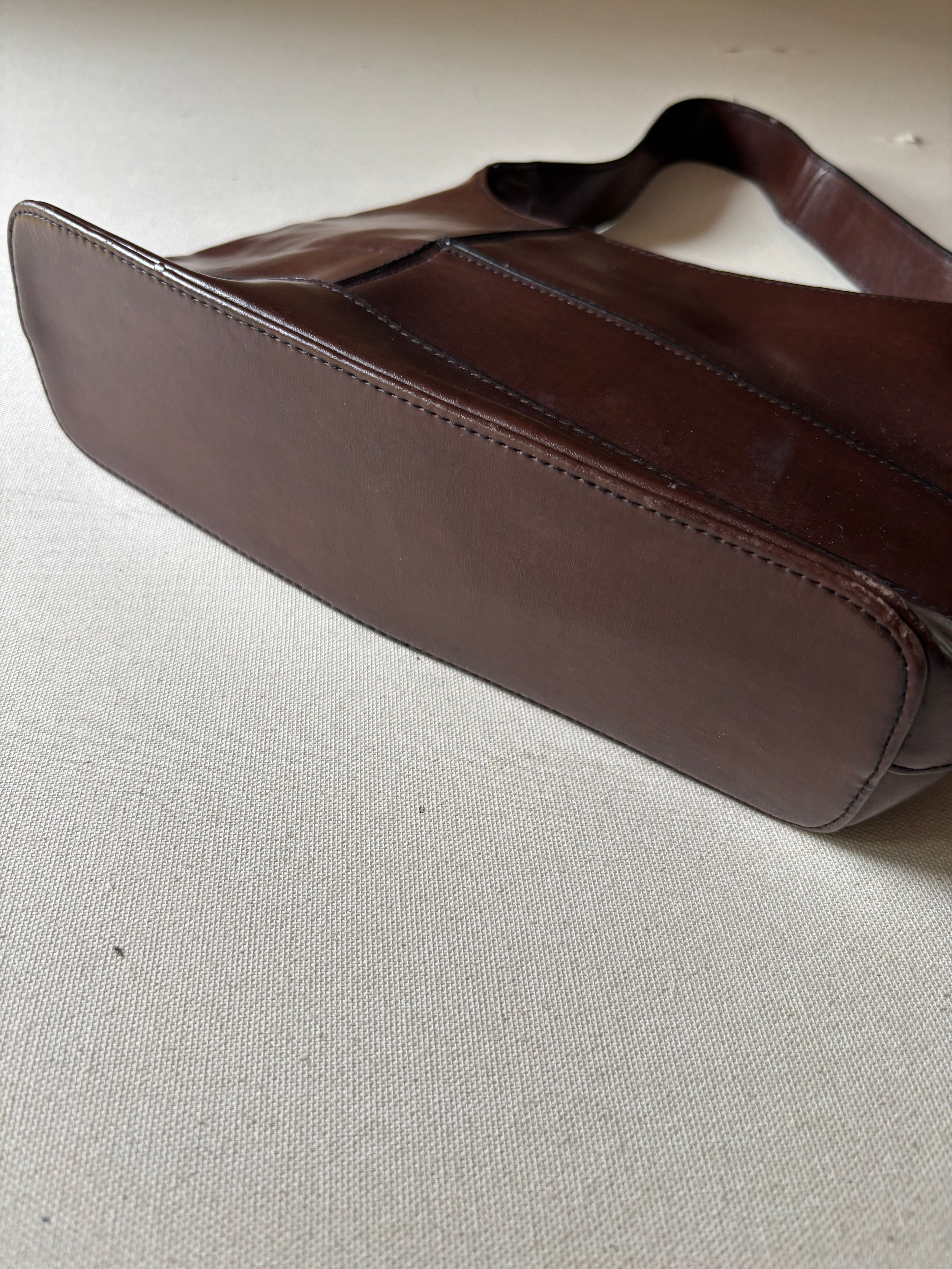 1990s Brown Shoulder Bag