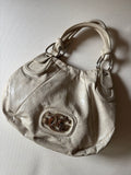 Y2K Cream Leather Slouchy Guess Bag